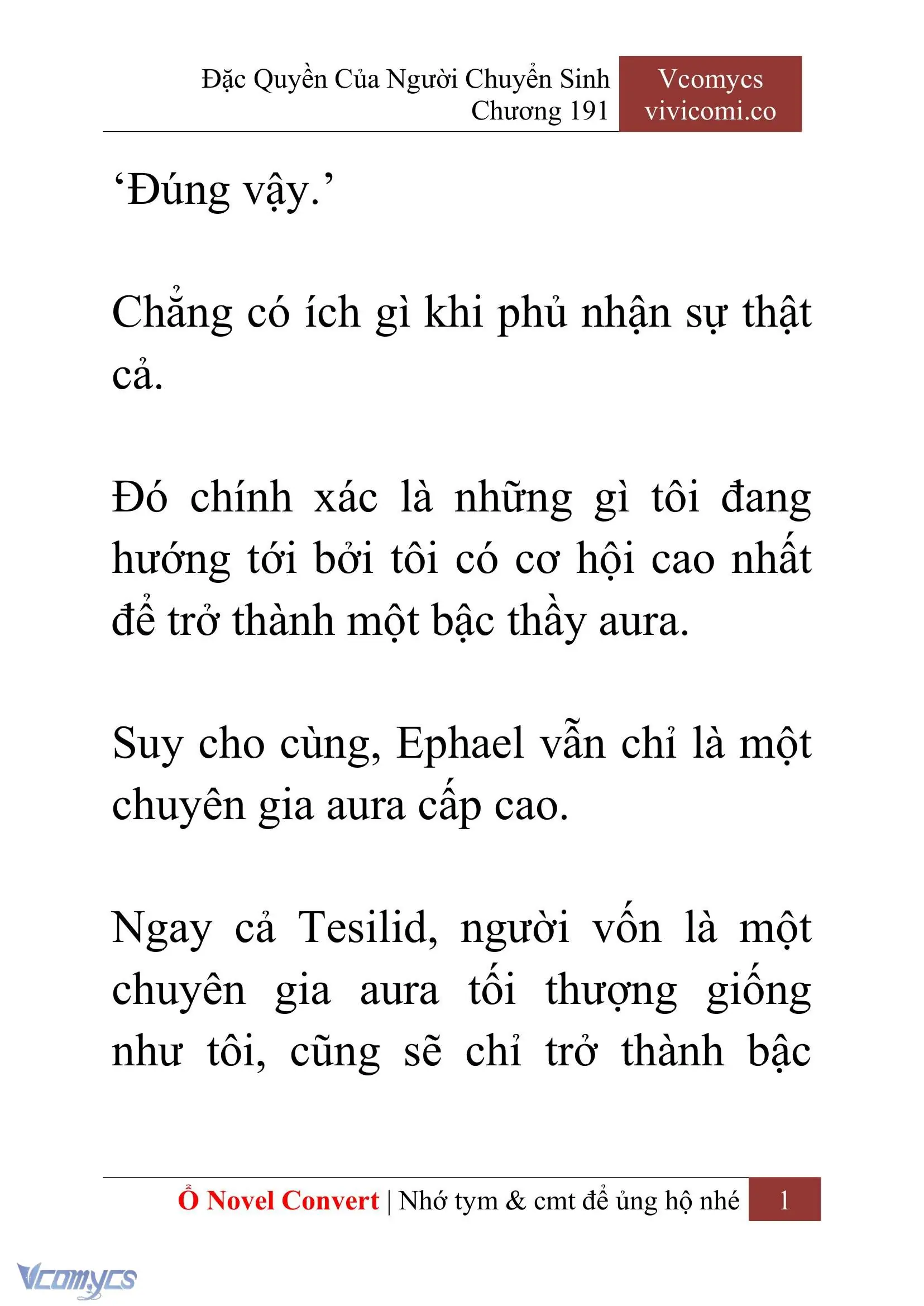 [Novel] Đặc Quyền Của Người Chuyển Sinh Chapter 191 - Trang 5
