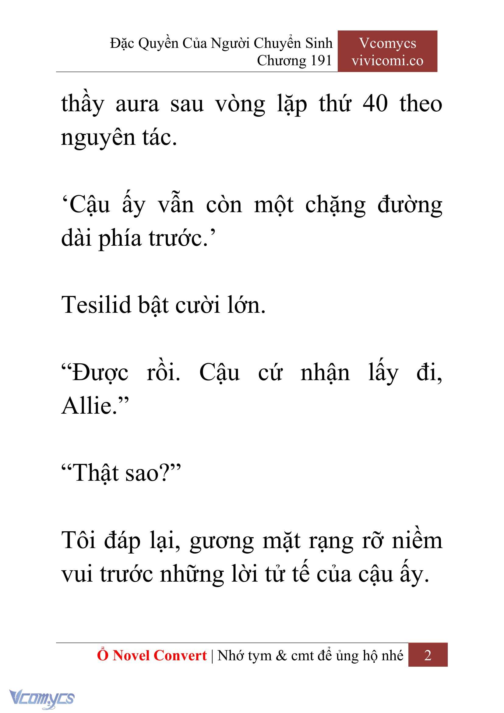 [Novel] Đặc Quyền Của Người Chuyển Sinh Chapter 191 - Trang 6