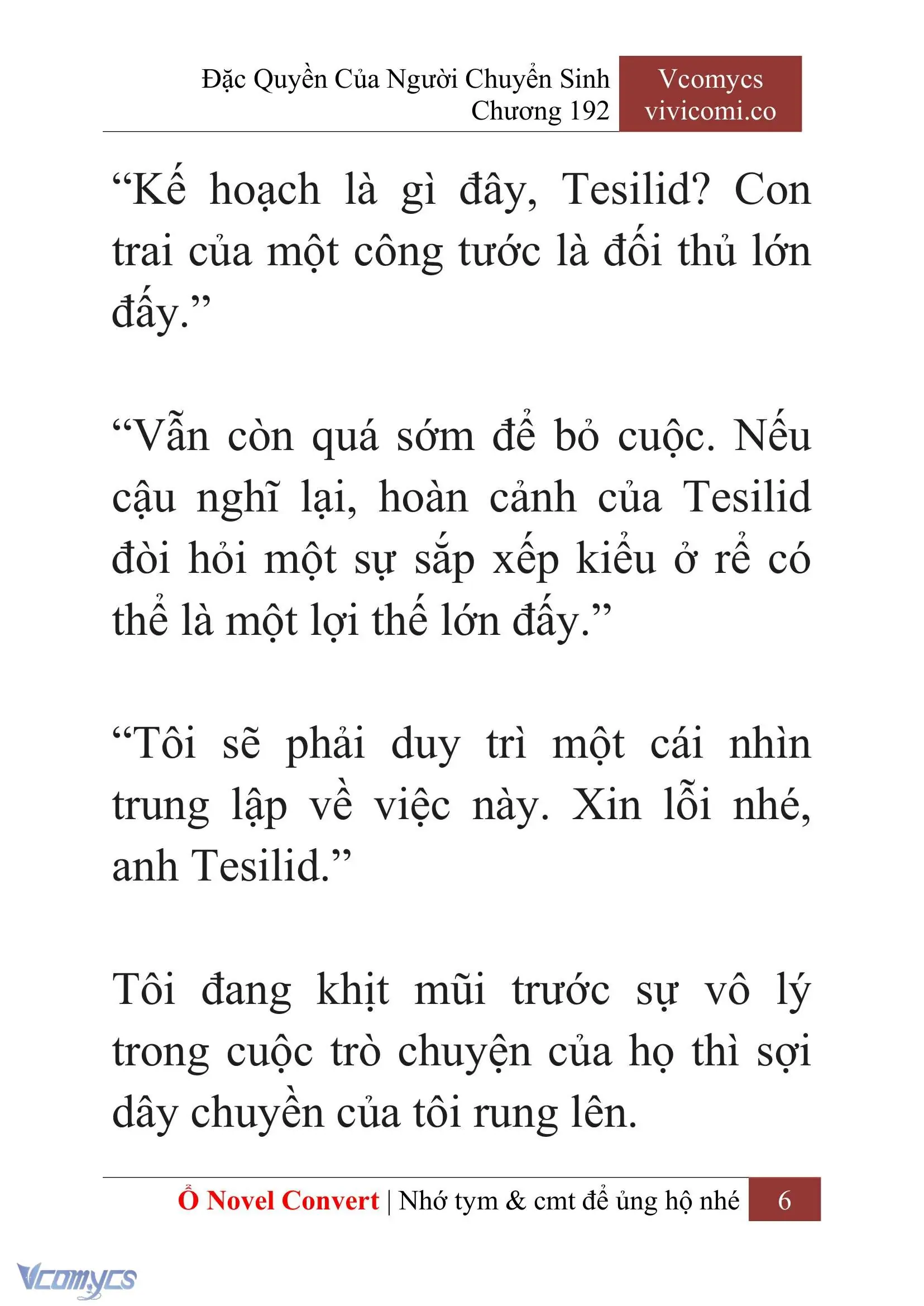 [Novel] Đặc Quyền Của Người Chuyển Sinh Chapter 192 - Trang 10