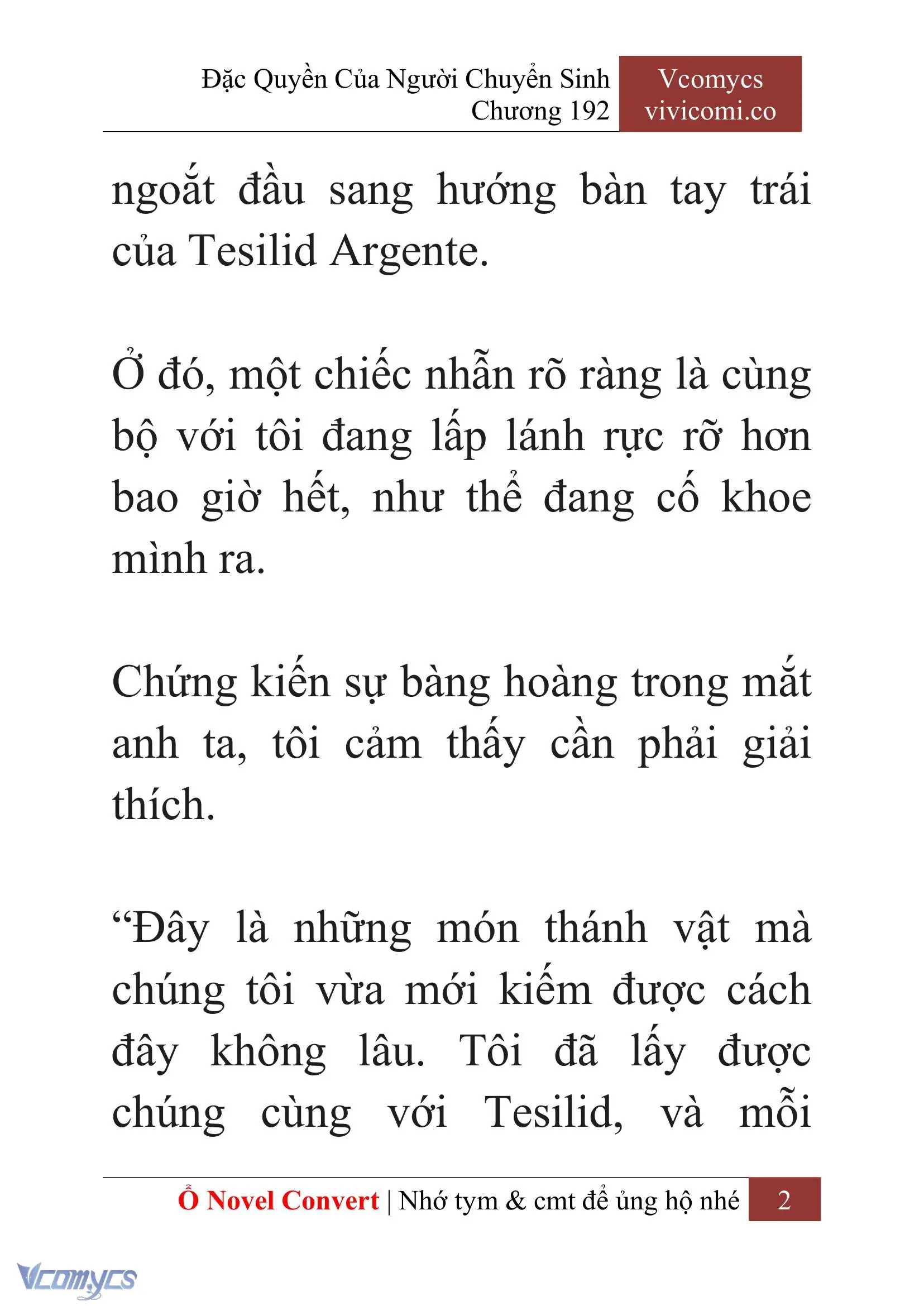 [Novel] Đặc Quyền Của Người Chuyển Sinh Chapter 192 - Trang 6