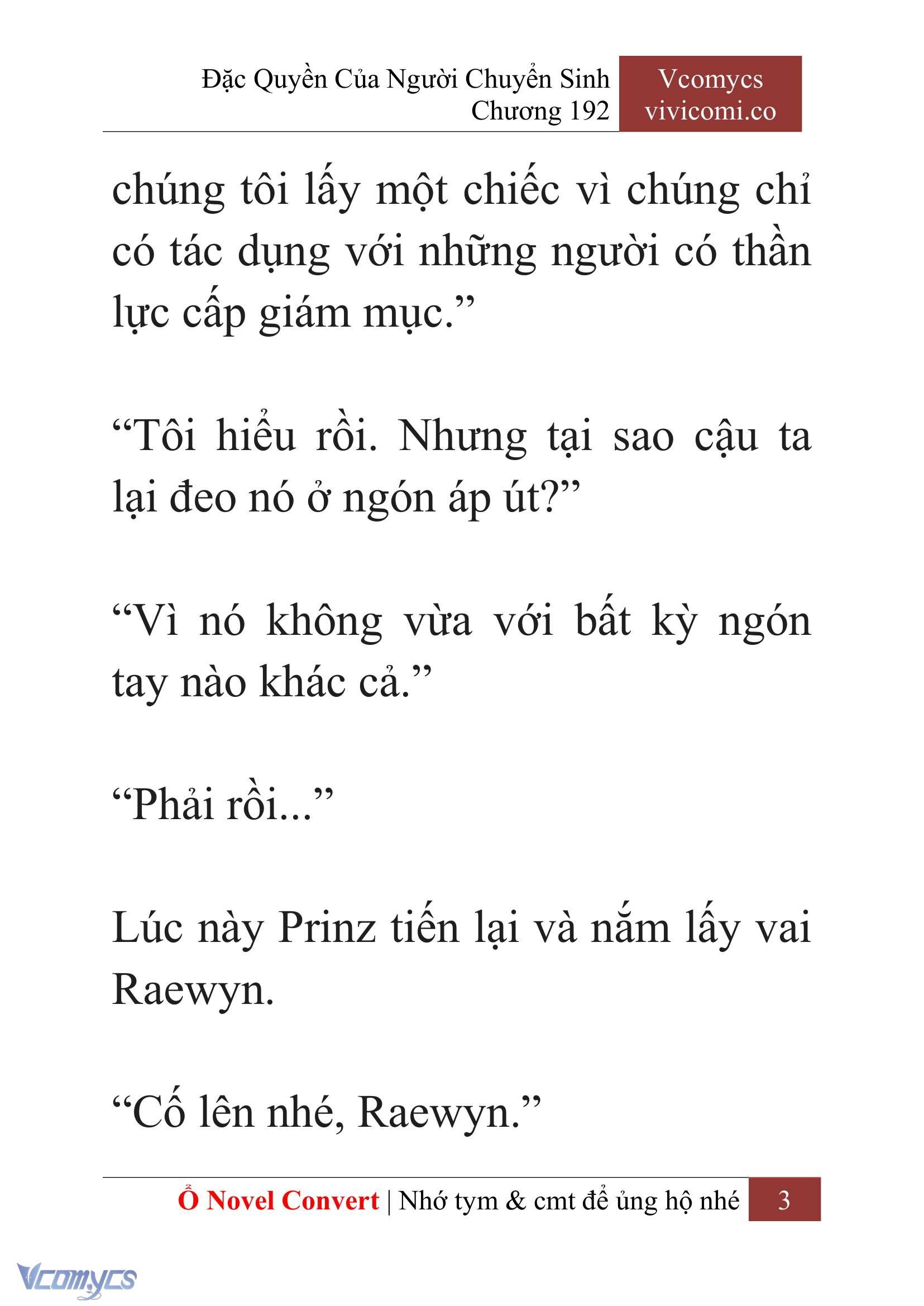 [Novel] Đặc Quyền Của Người Chuyển Sinh Chapter 192 - Trang 7