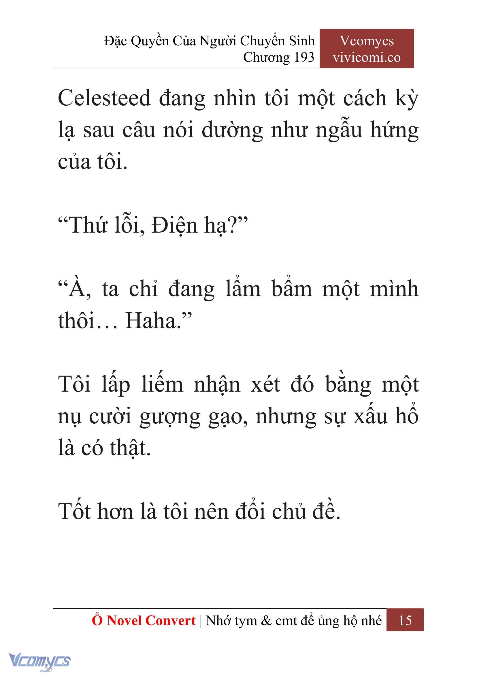 [Novel] Đặc Quyền Của Người Chuyển Sinh Chapter 193 - Trang 19