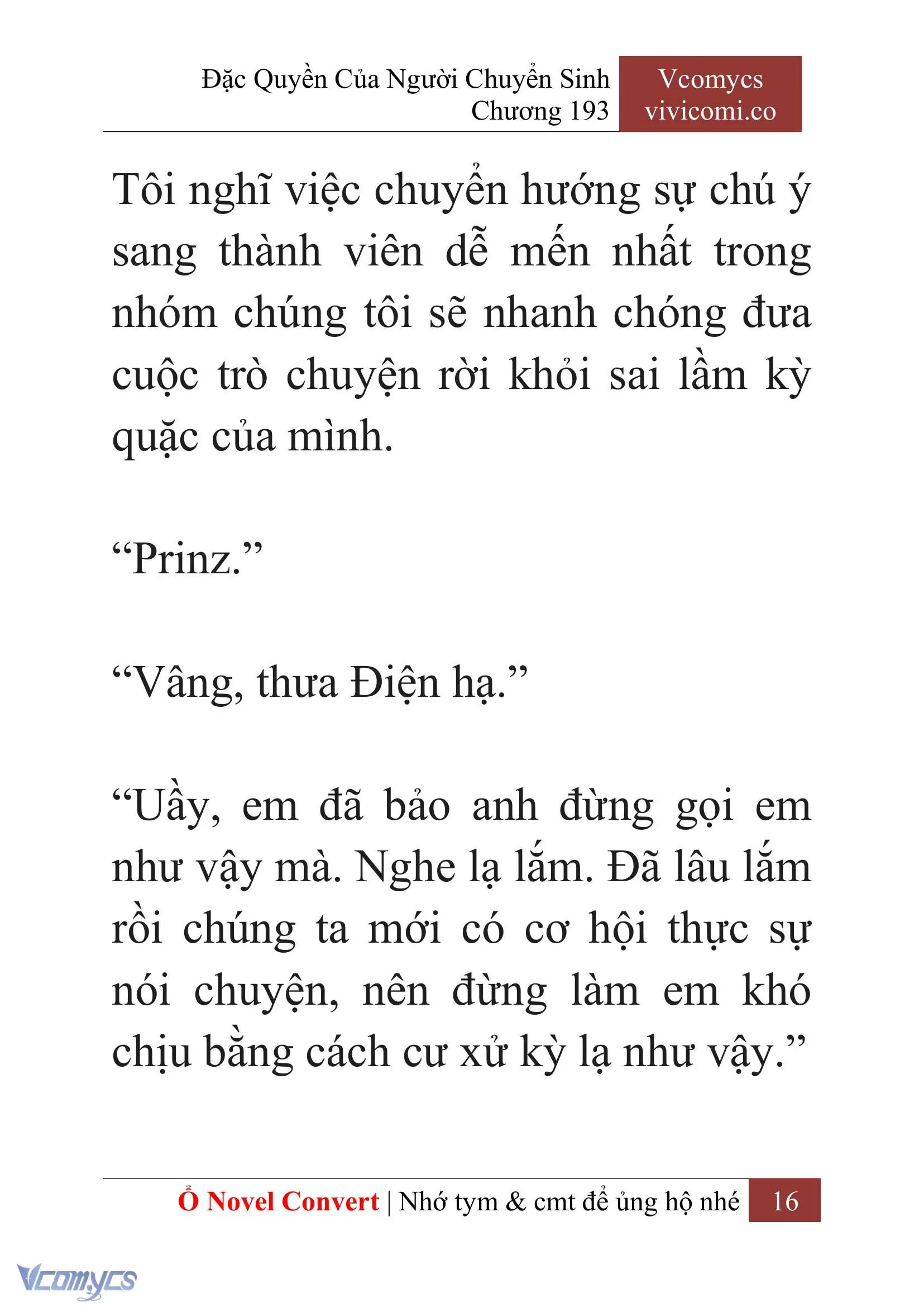 [Novel] Đặc Quyền Của Người Chuyển Sinh Chapter 193 - Trang 20
