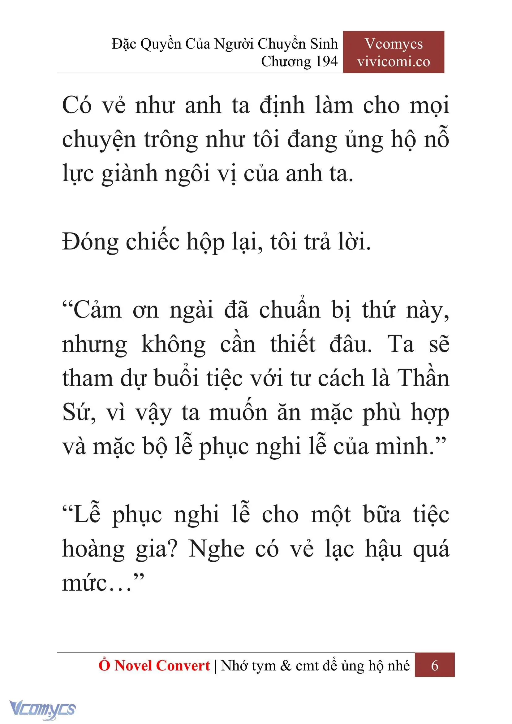 [Novel] Đặc Quyền Của Người Chuyển Sinh Chapter 194 - Trang 10