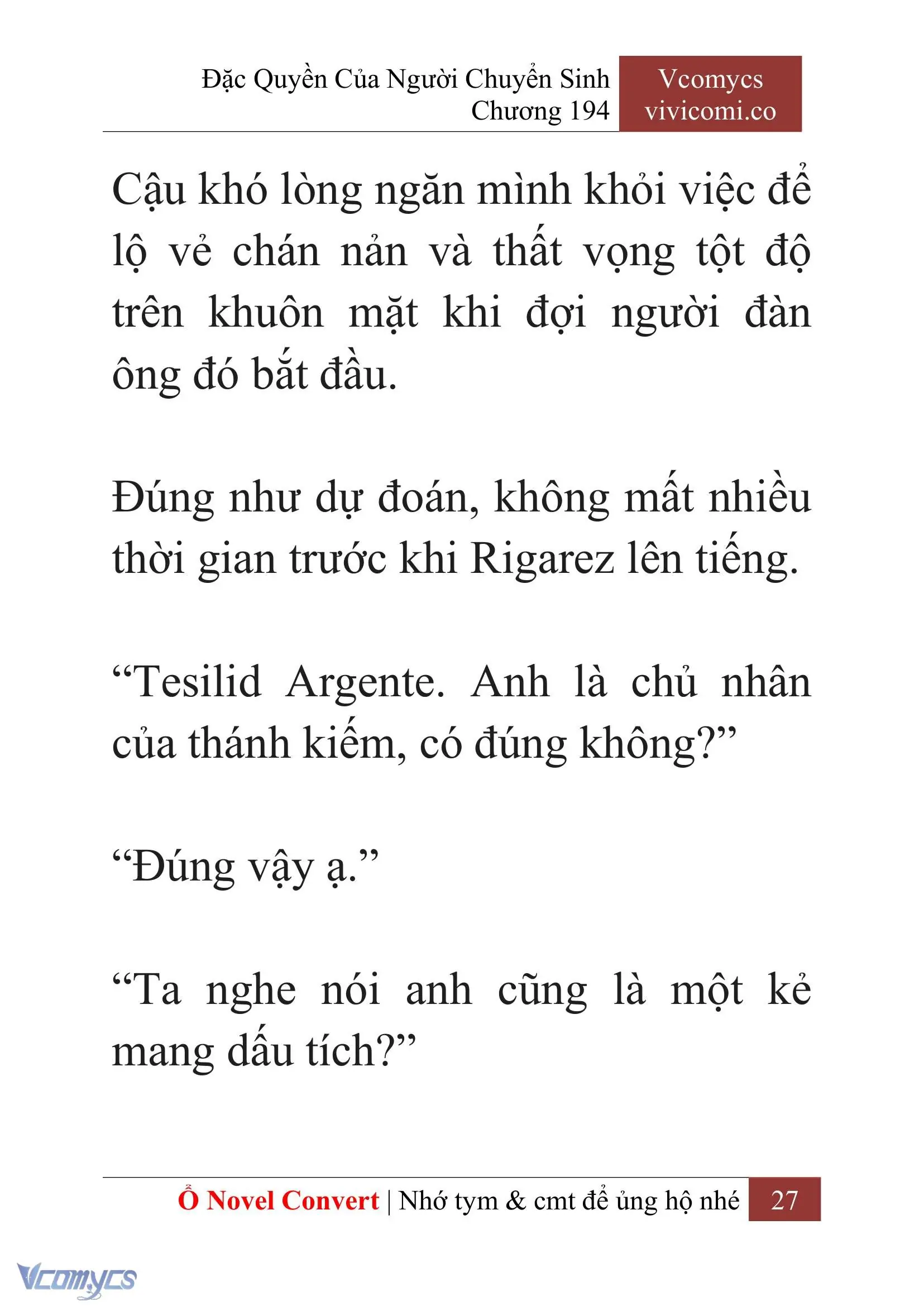 [Novel] Đặc Quyền Của Người Chuyển Sinh Chapter 194 - Trang 31