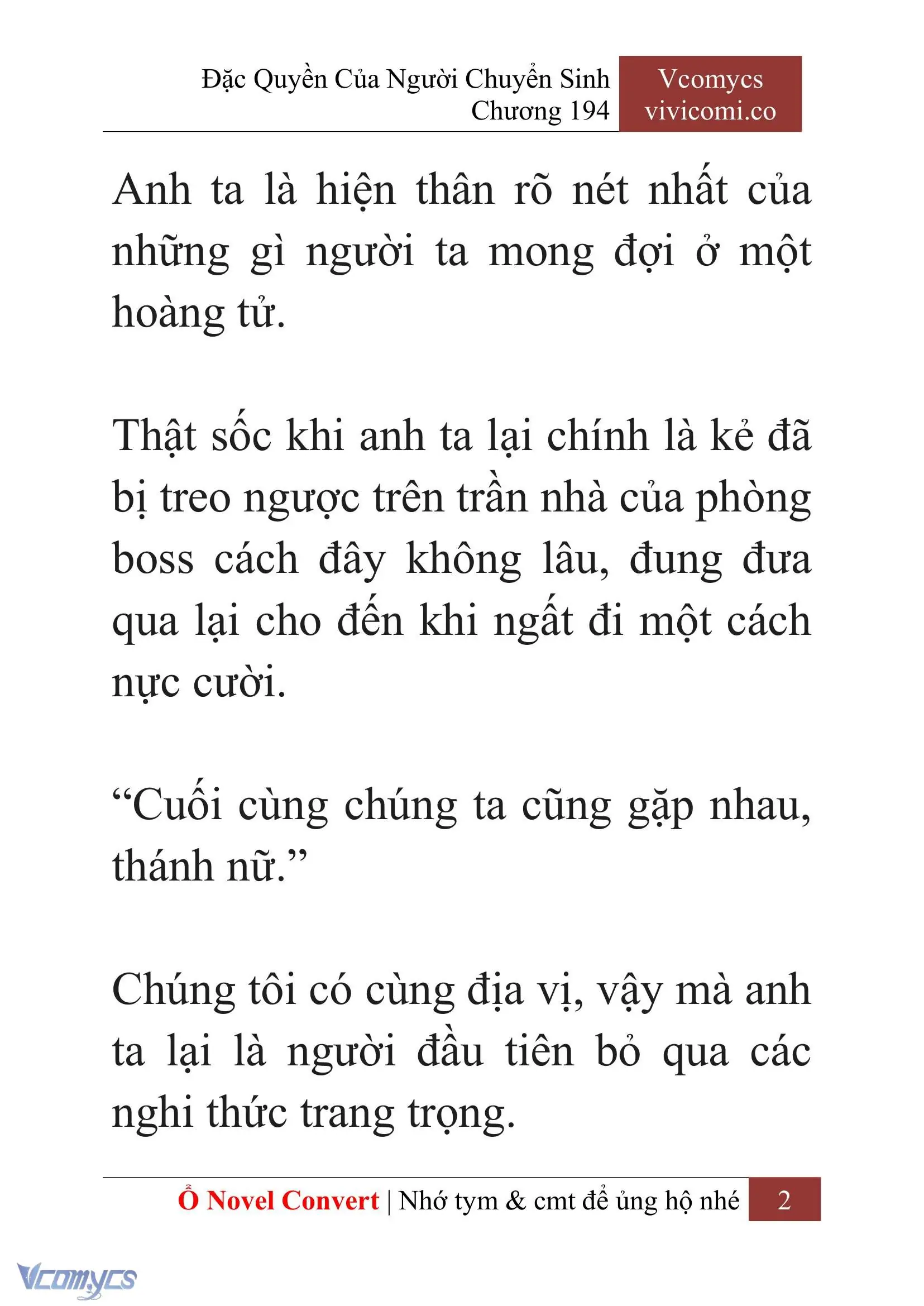 [Novel] Đặc Quyền Của Người Chuyển Sinh Chapter 194 - Trang 6