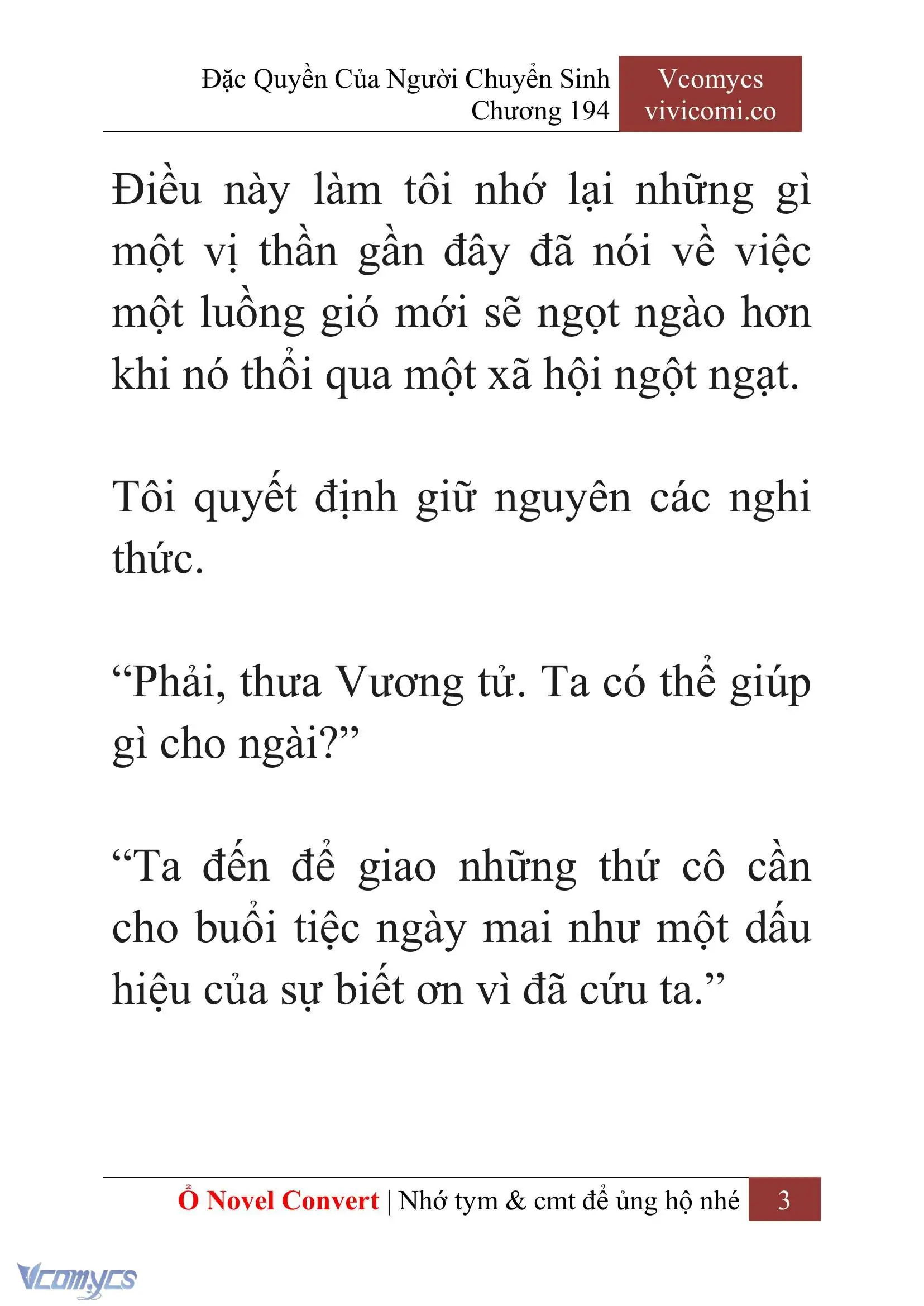 [Novel] Đặc Quyền Của Người Chuyển Sinh Chapter 194 - Trang 7