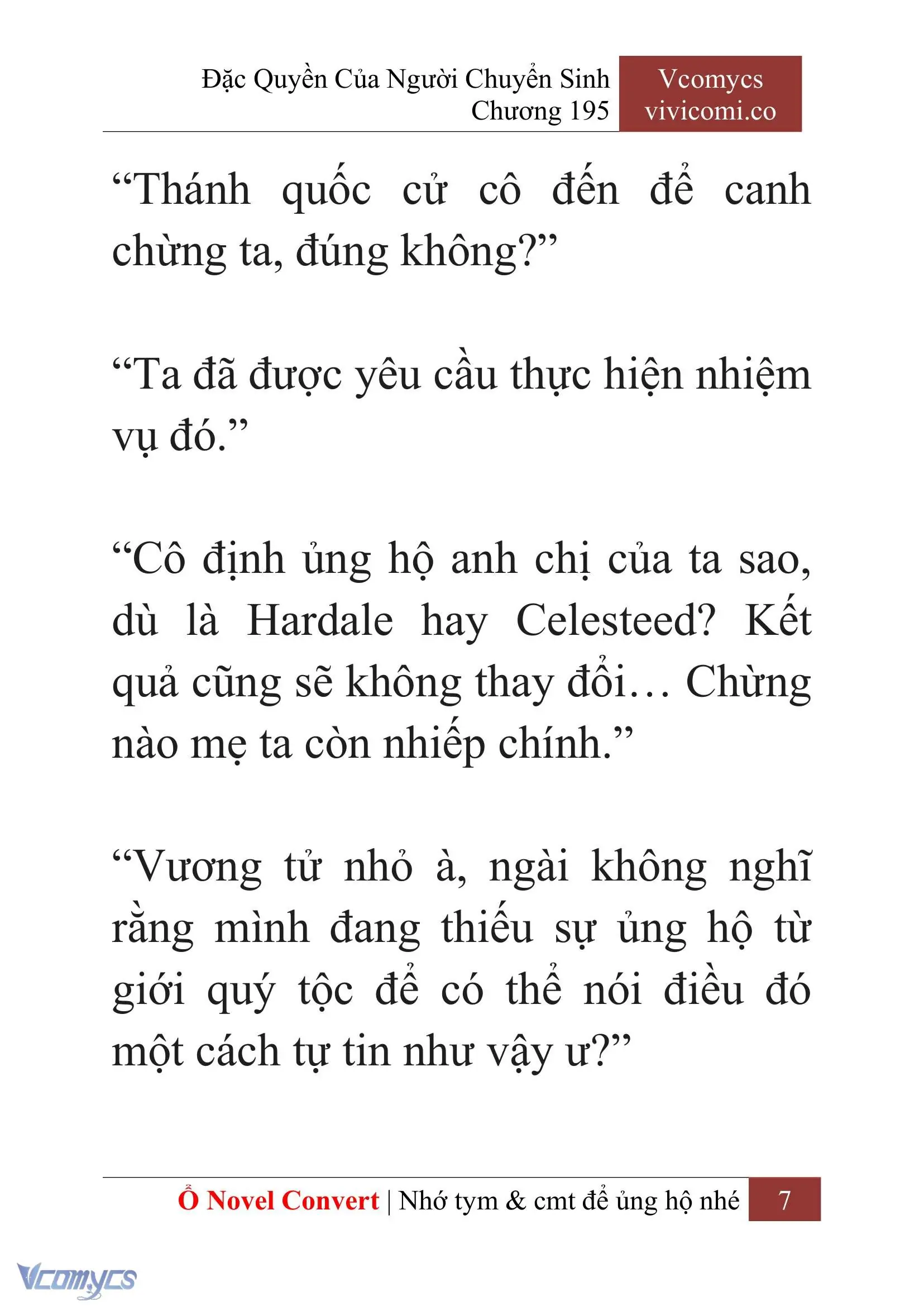 [Novel] Đặc Quyền Của Người Chuyển Sinh Chapter 195 - Trang 11