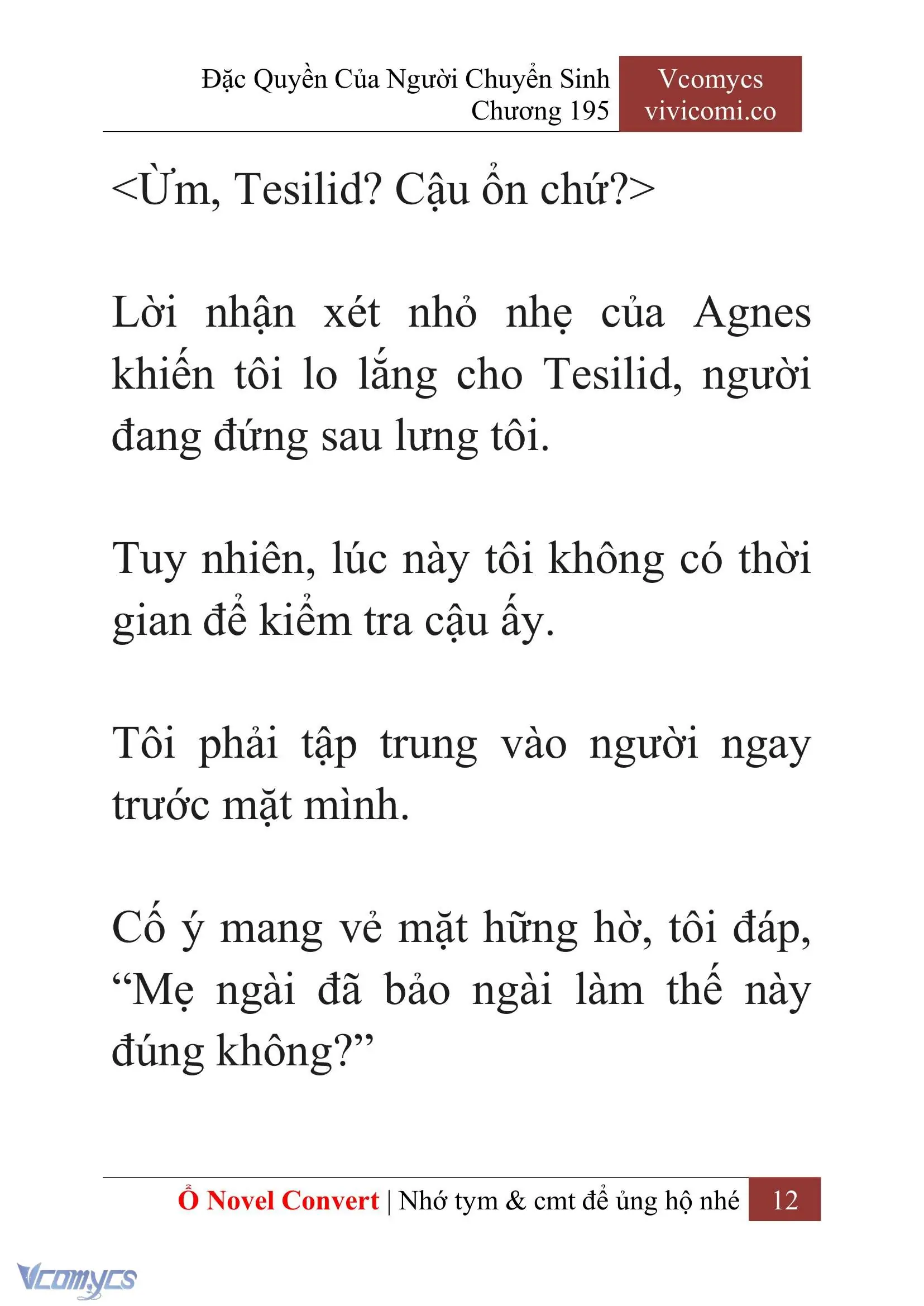 [Novel] Đặc Quyền Của Người Chuyển Sinh Chapter 195 - Trang 16