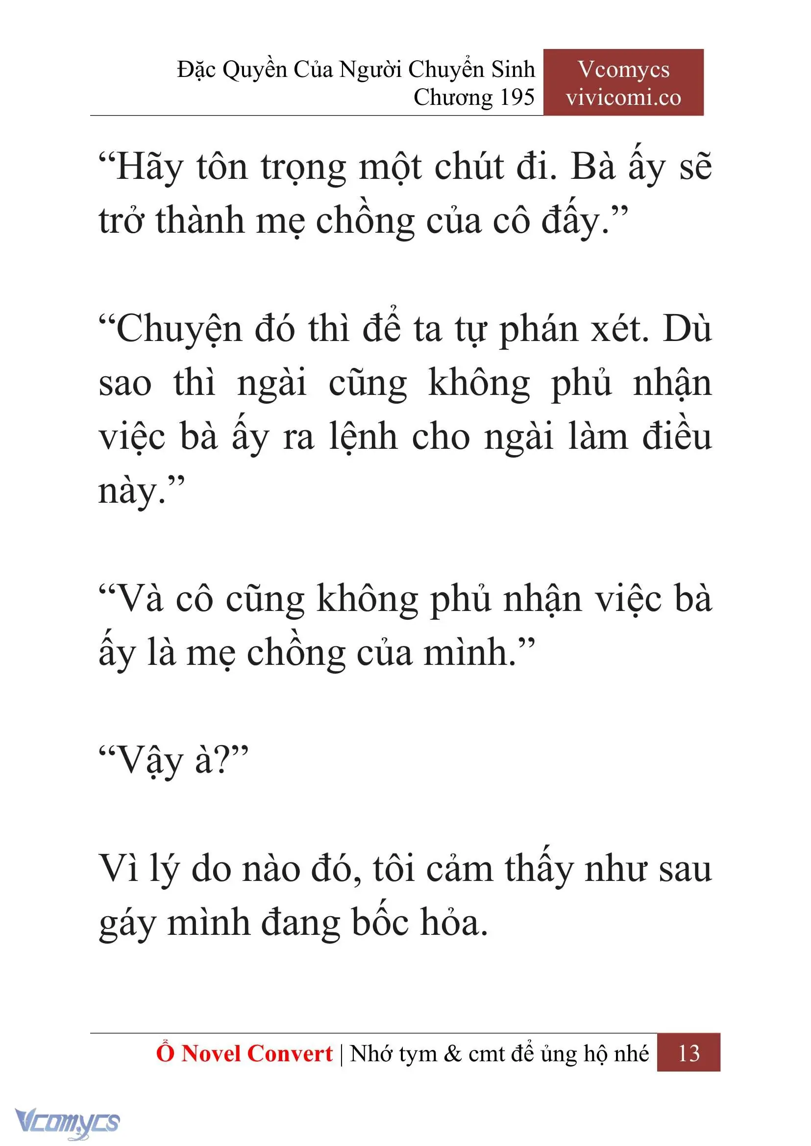 [Novel] Đặc Quyền Của Người Chuyển Sinh Chapter 195 - Trang 17
