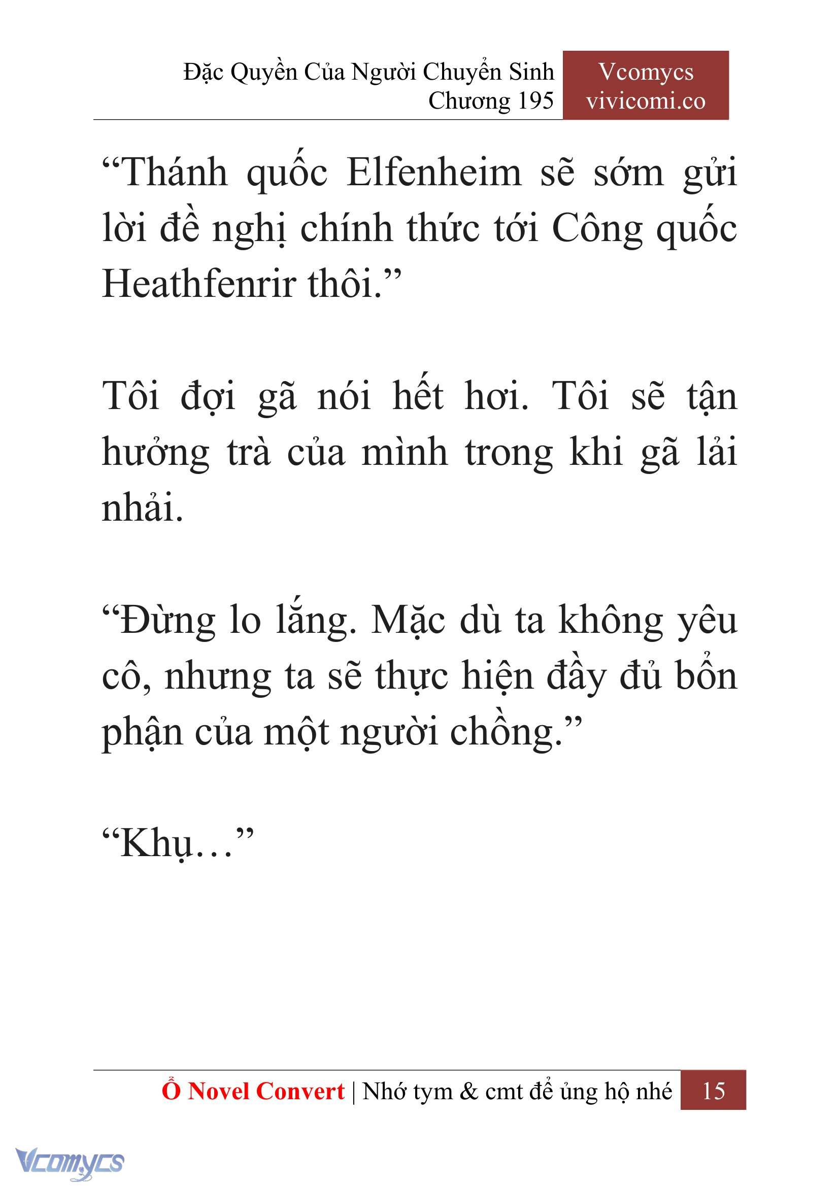 [Novel] Đặc Quyền Của Người Chuyển Sinh Chapter 195 - Trang 19