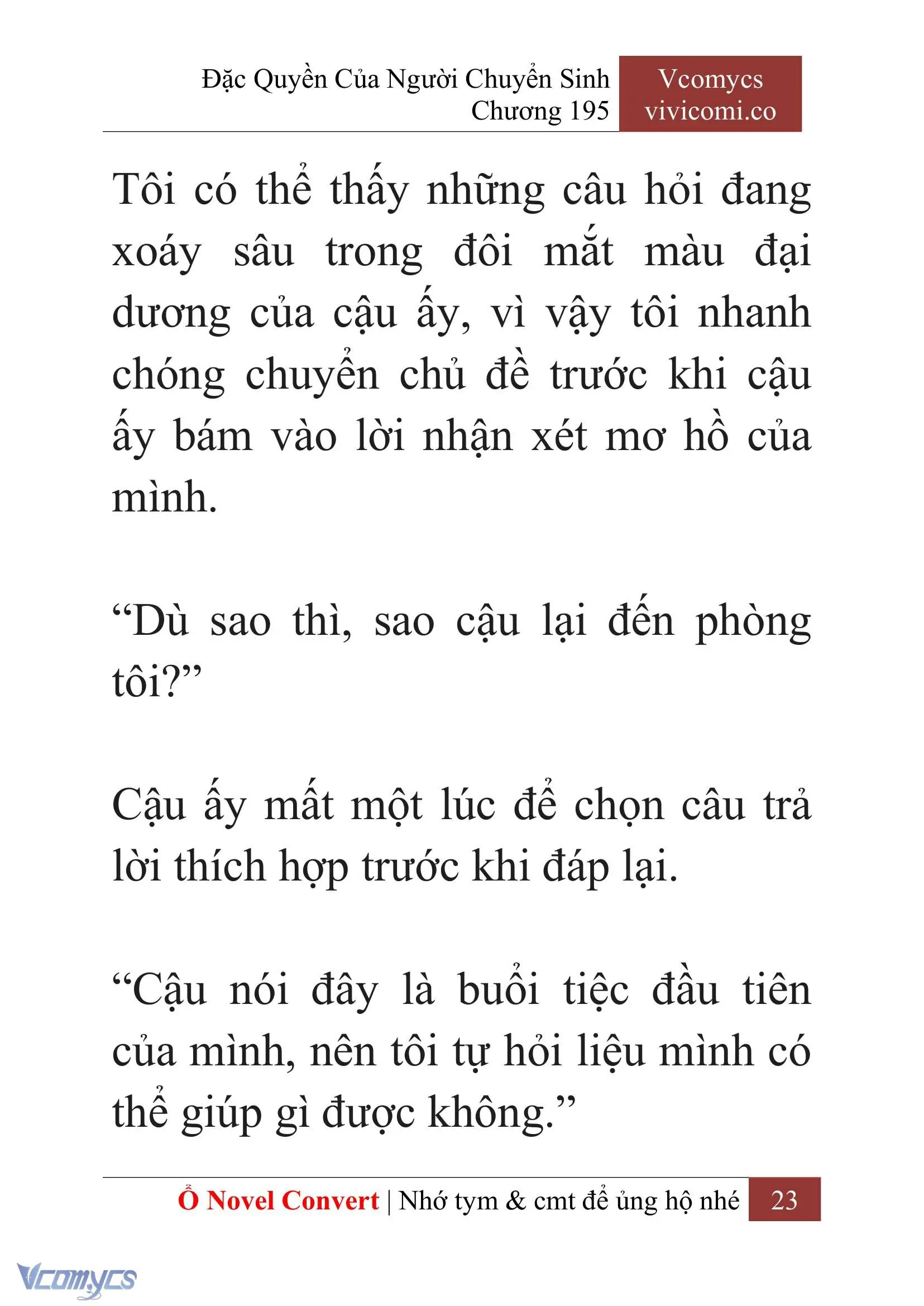 [Novel] Đặc Quyền Của Người Chuyển Sinh Chapter 195 - Trang 27