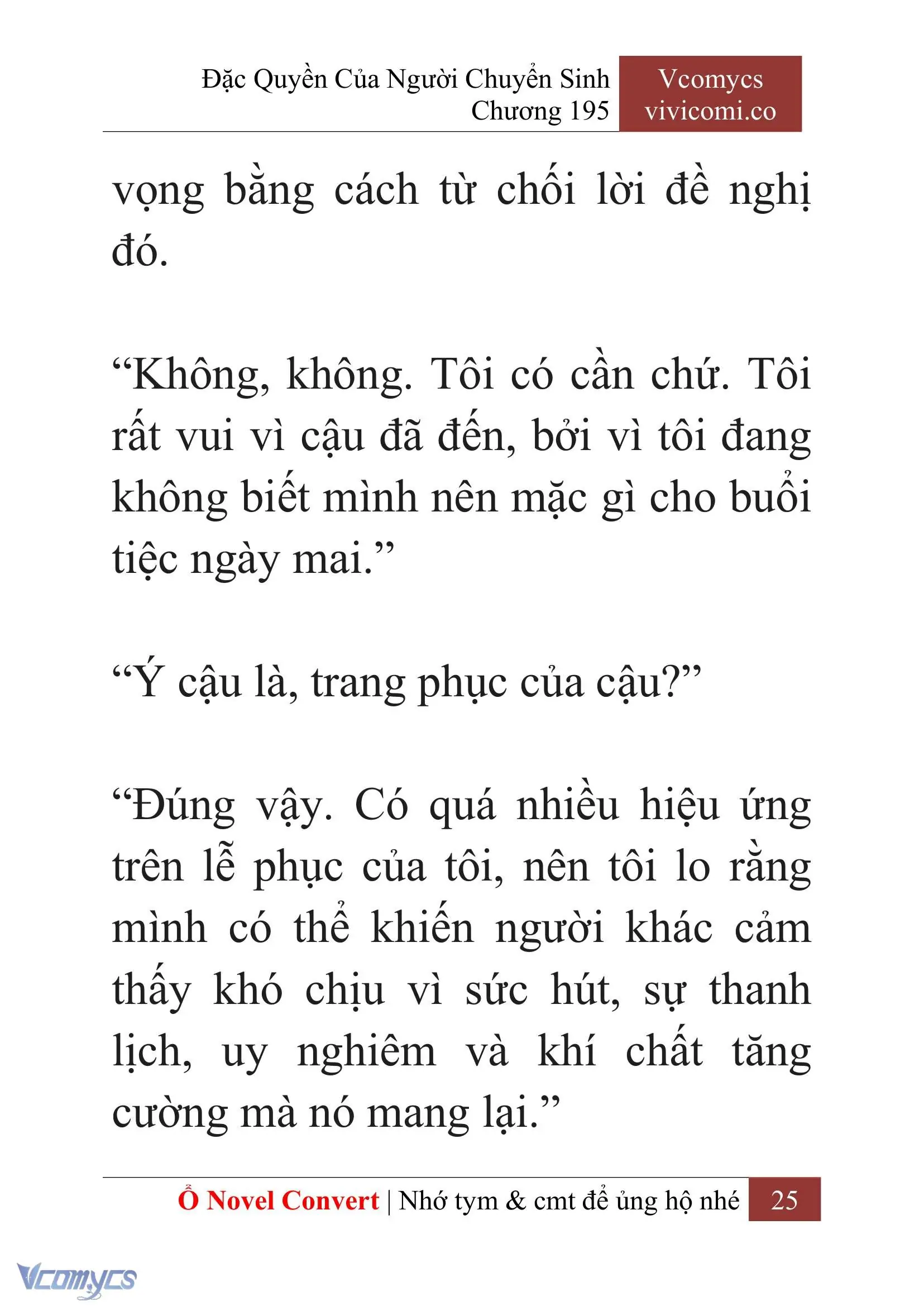[Novel] Đặc Quyền Của Người Chuyển Sinh Chapter 195 - Trang 29