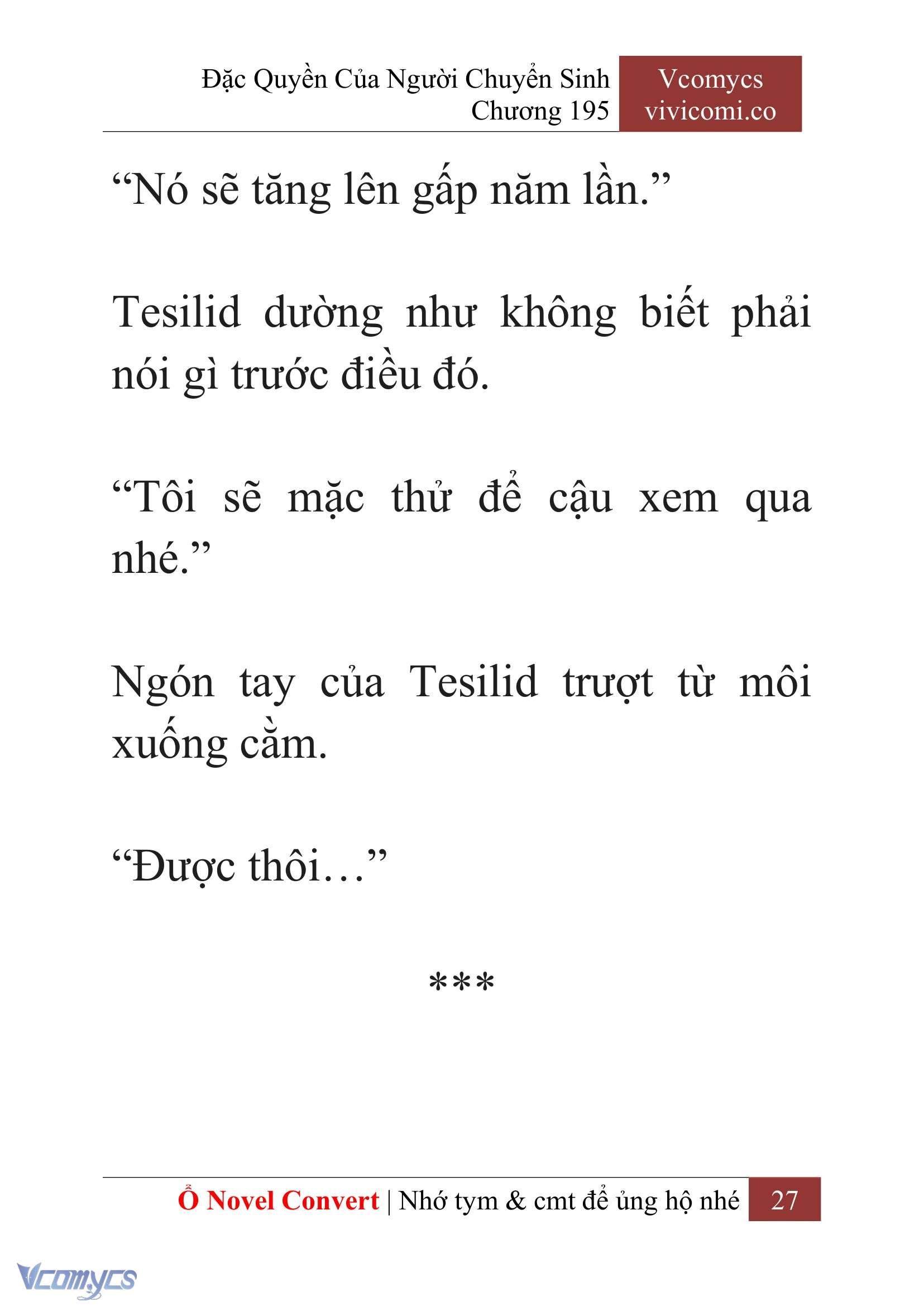 [Novel] Đặc Quyền Của Người Chuyển Sinh Chapter 195 - Trang 31