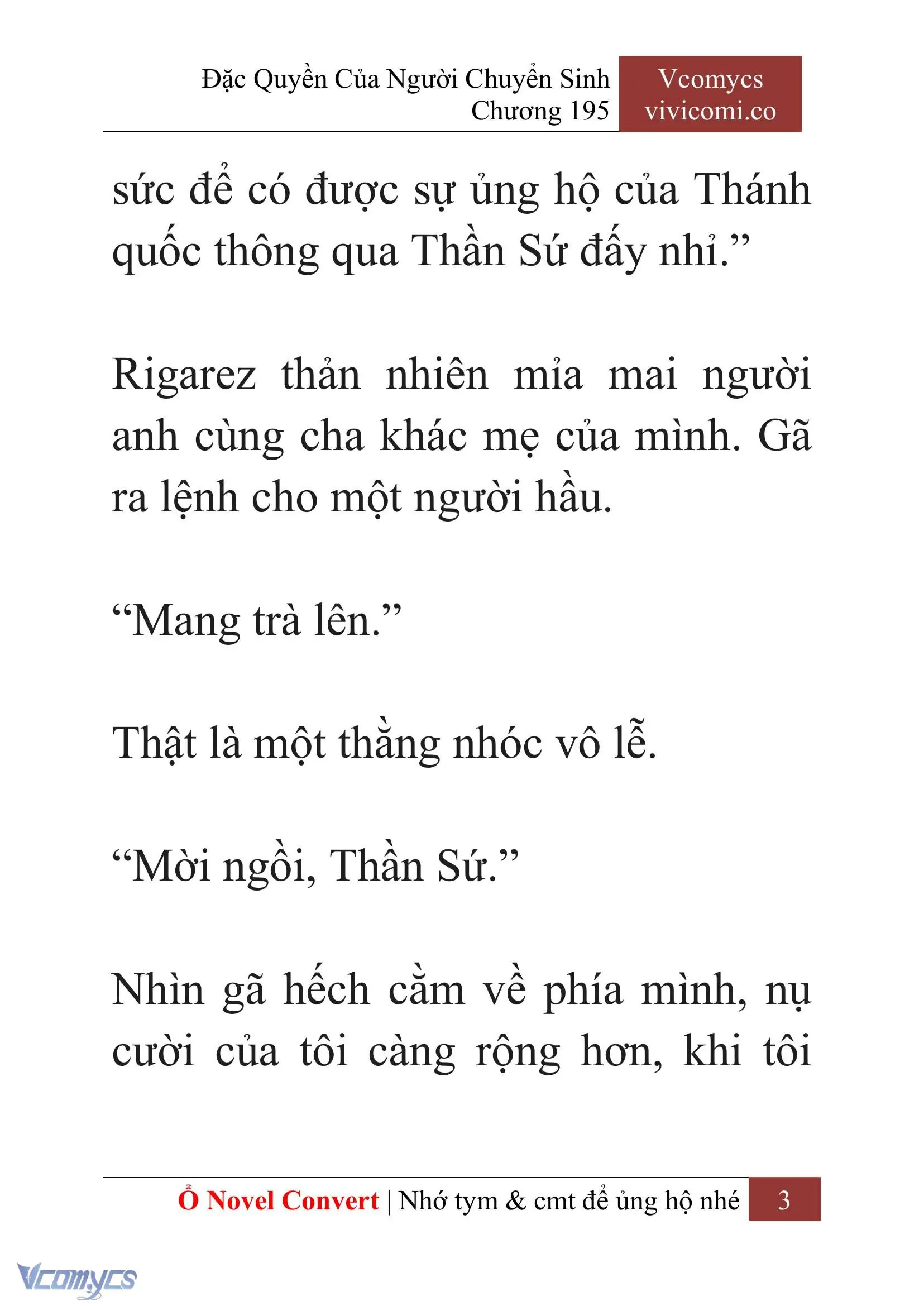 [Novel] Đặc Quyền Của Người Chuyển Sinh Chapter 195 - Trang 7