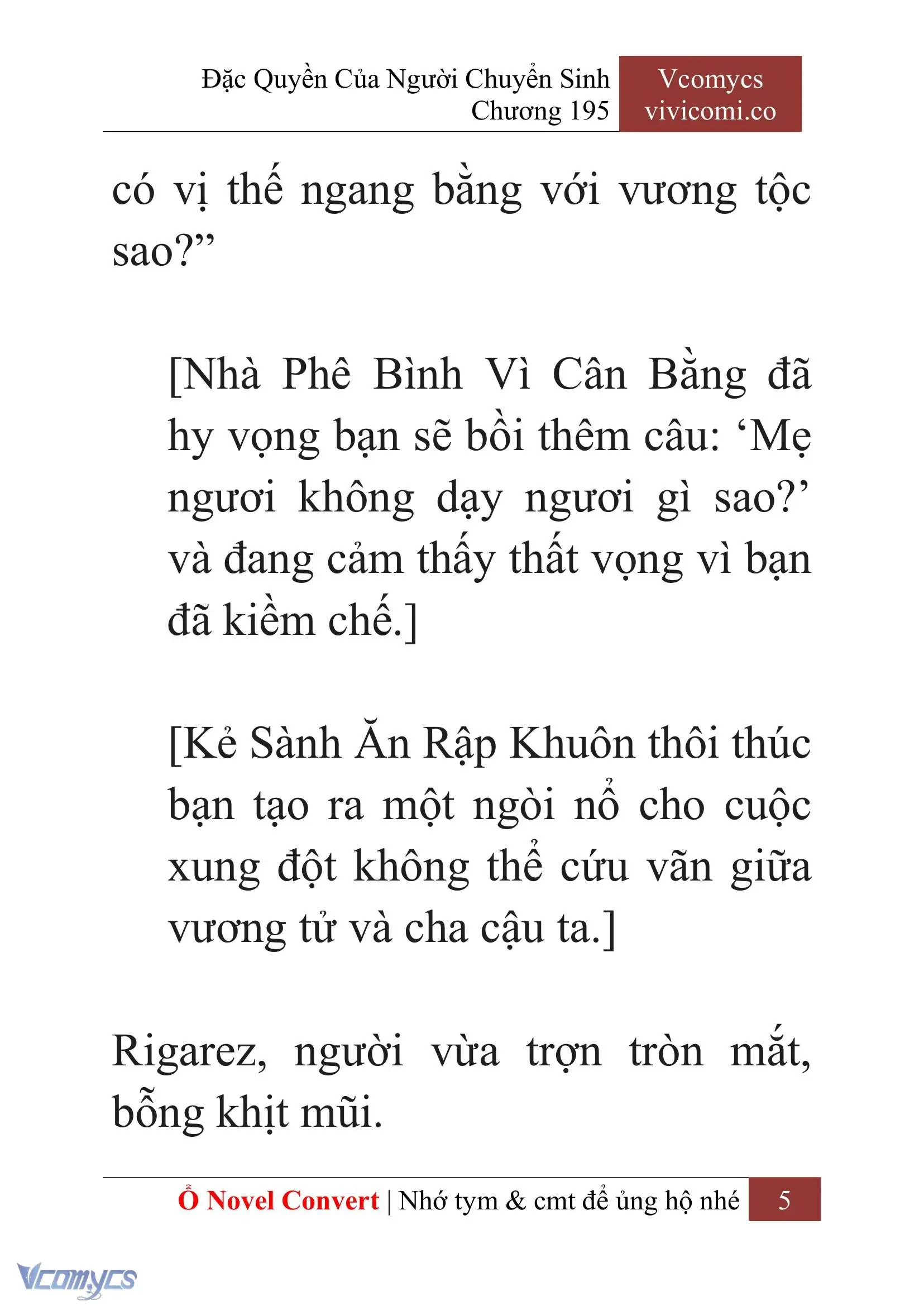 [Novel] Đặc Quyền Của Người Chuyển Sinh Chapter 195 - Trang 9