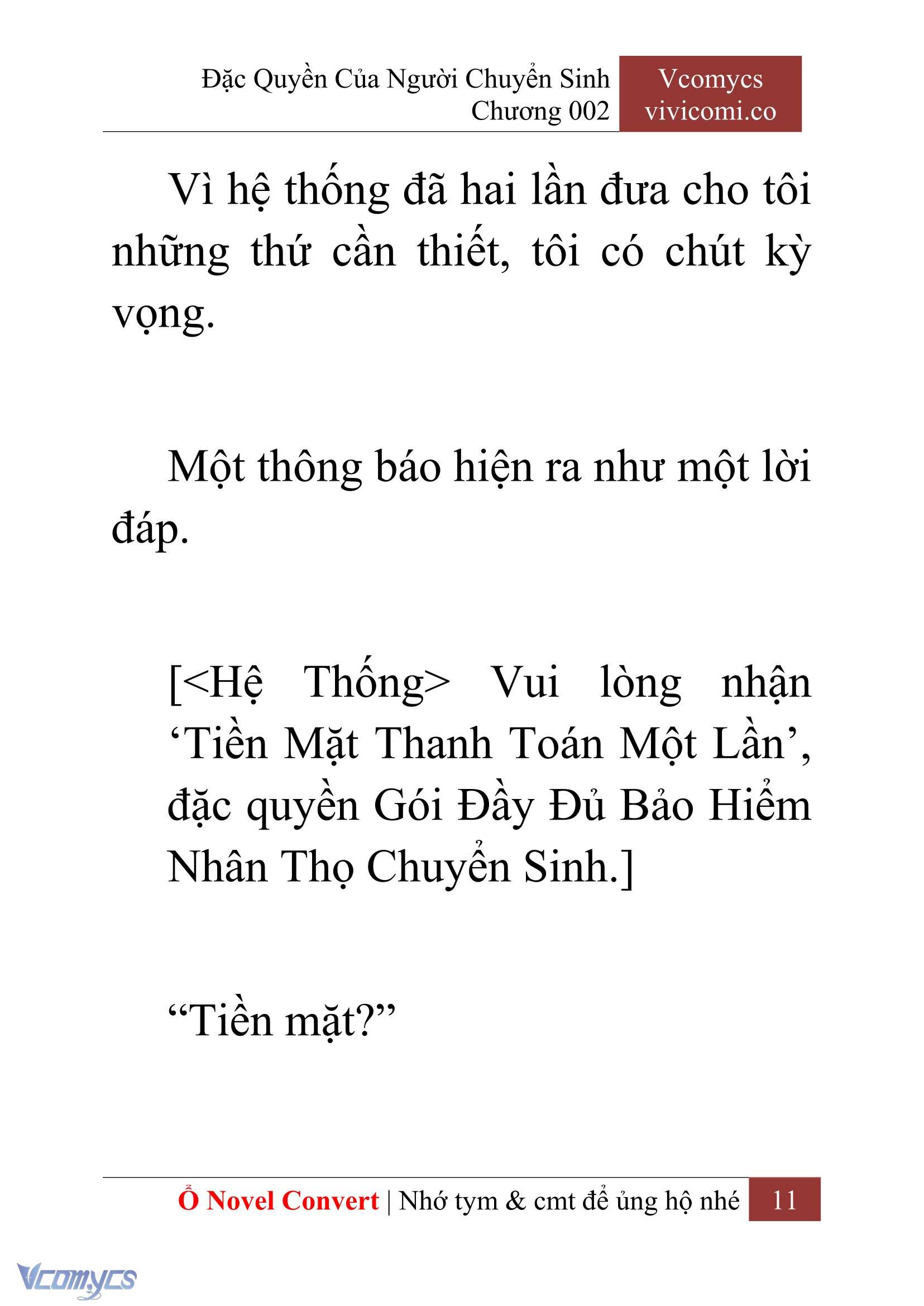 [Novel] Đặc Quyền Của Người Chuyển Sinh Chapter 2 - Trang 14