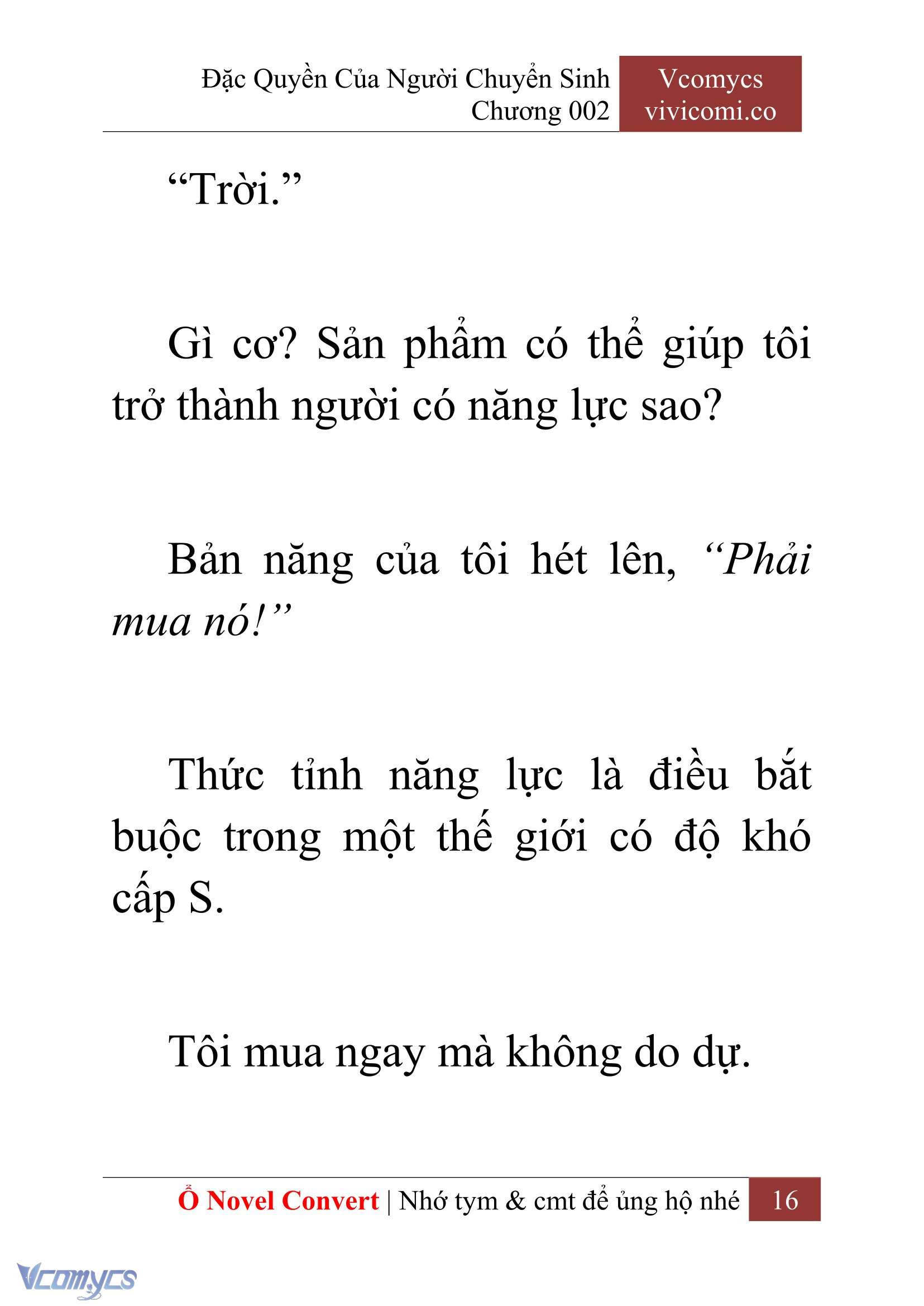 [Novel] Đặc Quyền Của Người Chuyển Sinh Chapter 2 - Trang 19