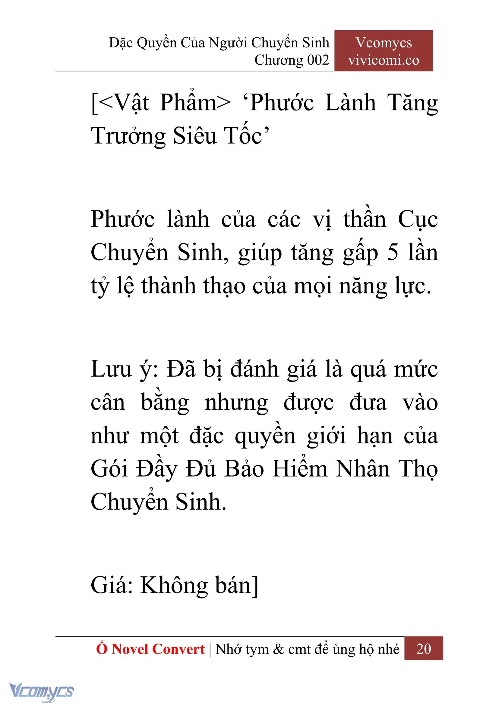 [Novel] Đặc Quyền Của Người Chuyển Sinh Chapter 2 - Trang 23