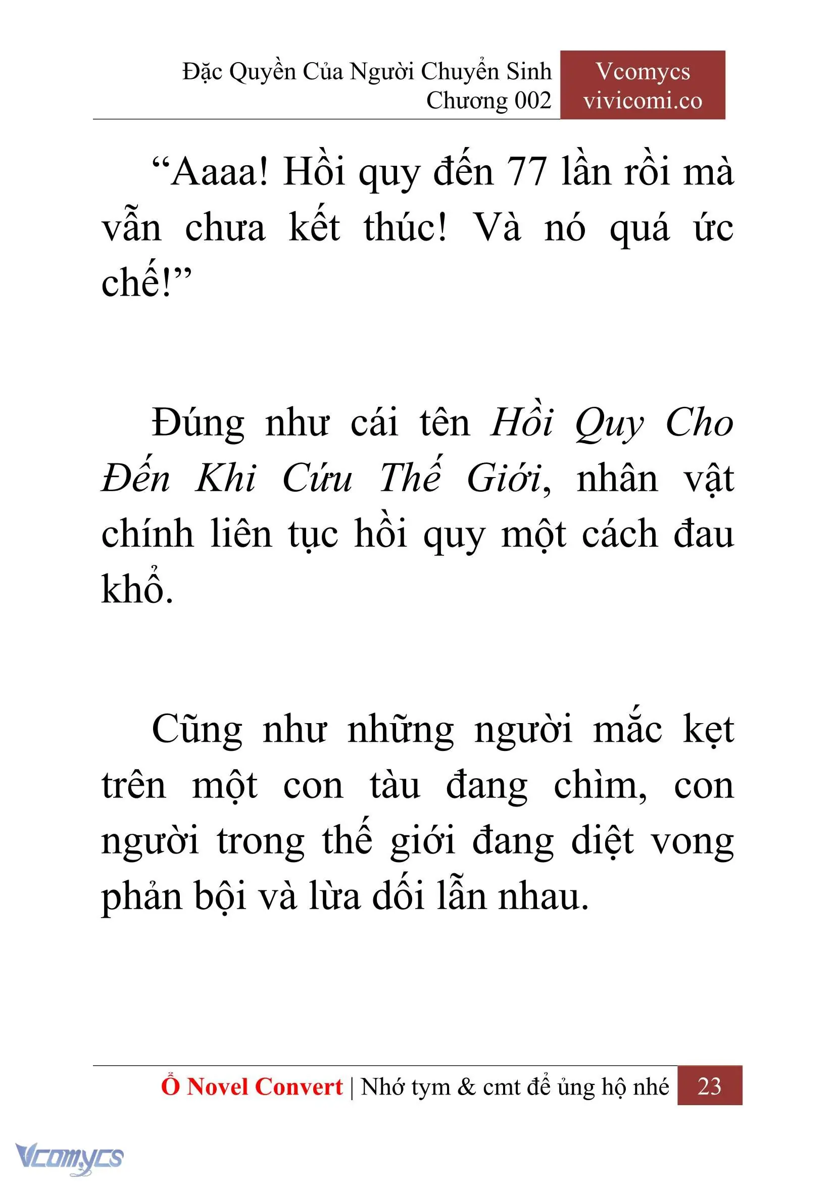 [Novel] Đặc Quyền Của Người Chuyển Sinh Chapter 2 - Trang 26