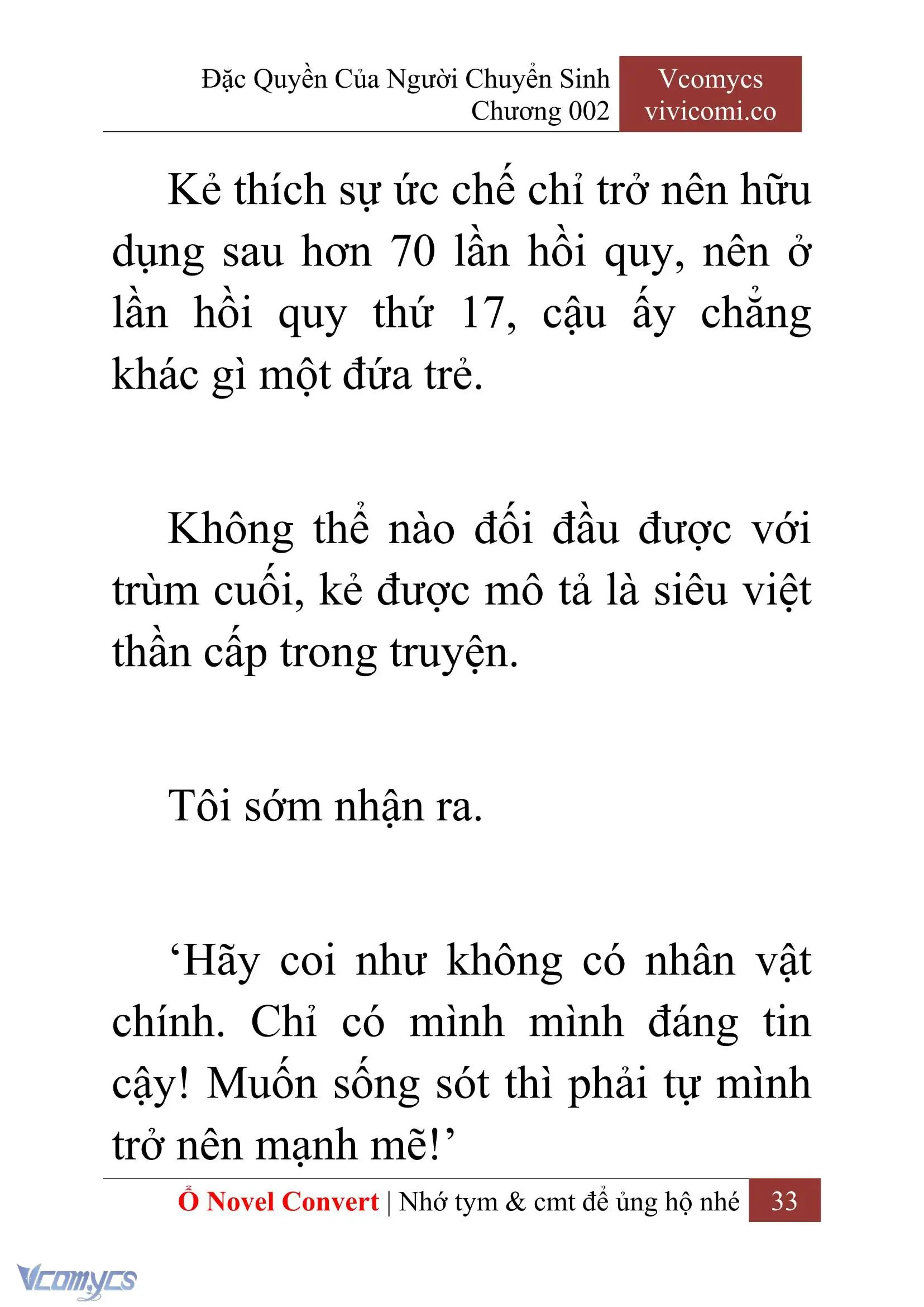 [Novel] Đặc Quyền Của Người Chuyển Sinh Chapter 2 - Trang 36