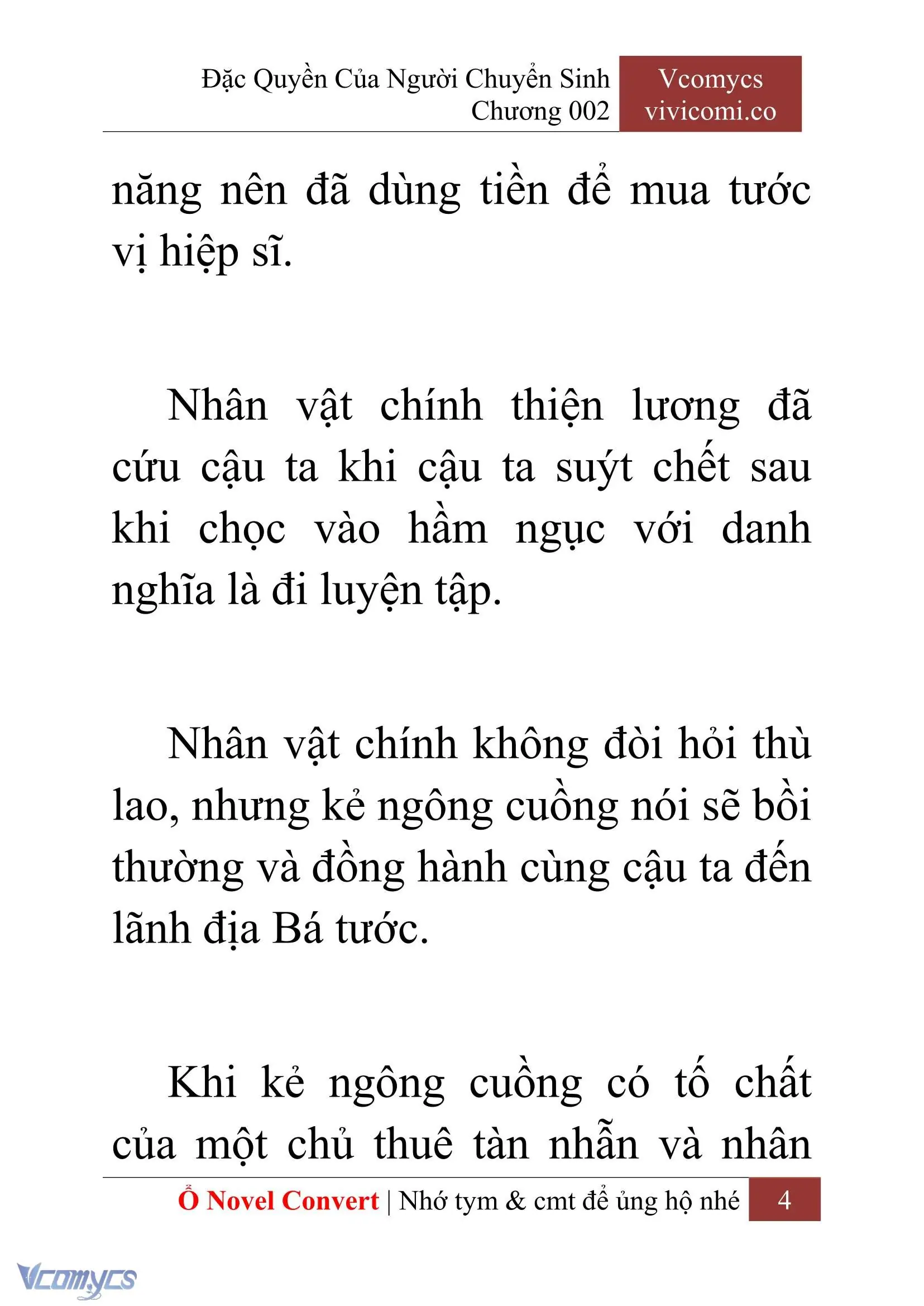 [Novel] Đặc Quyền Của Người Chuyển Sinh Chapter 2 - Trang 7