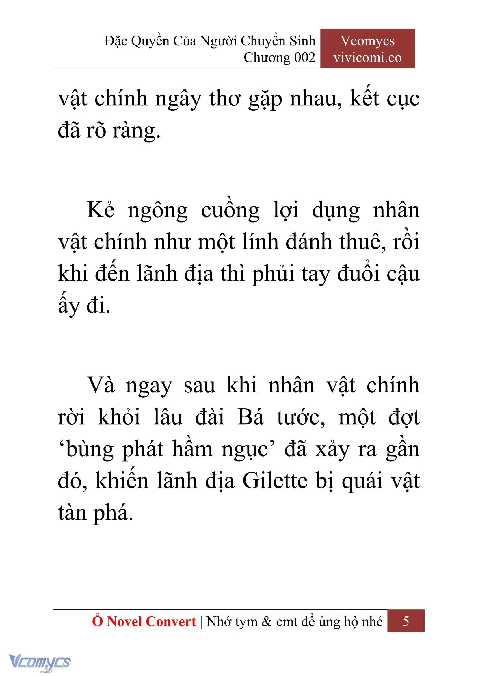 [Novel] Đặc Quyền Của Người Chuyển Sinh Chapter 2 - Trang 8