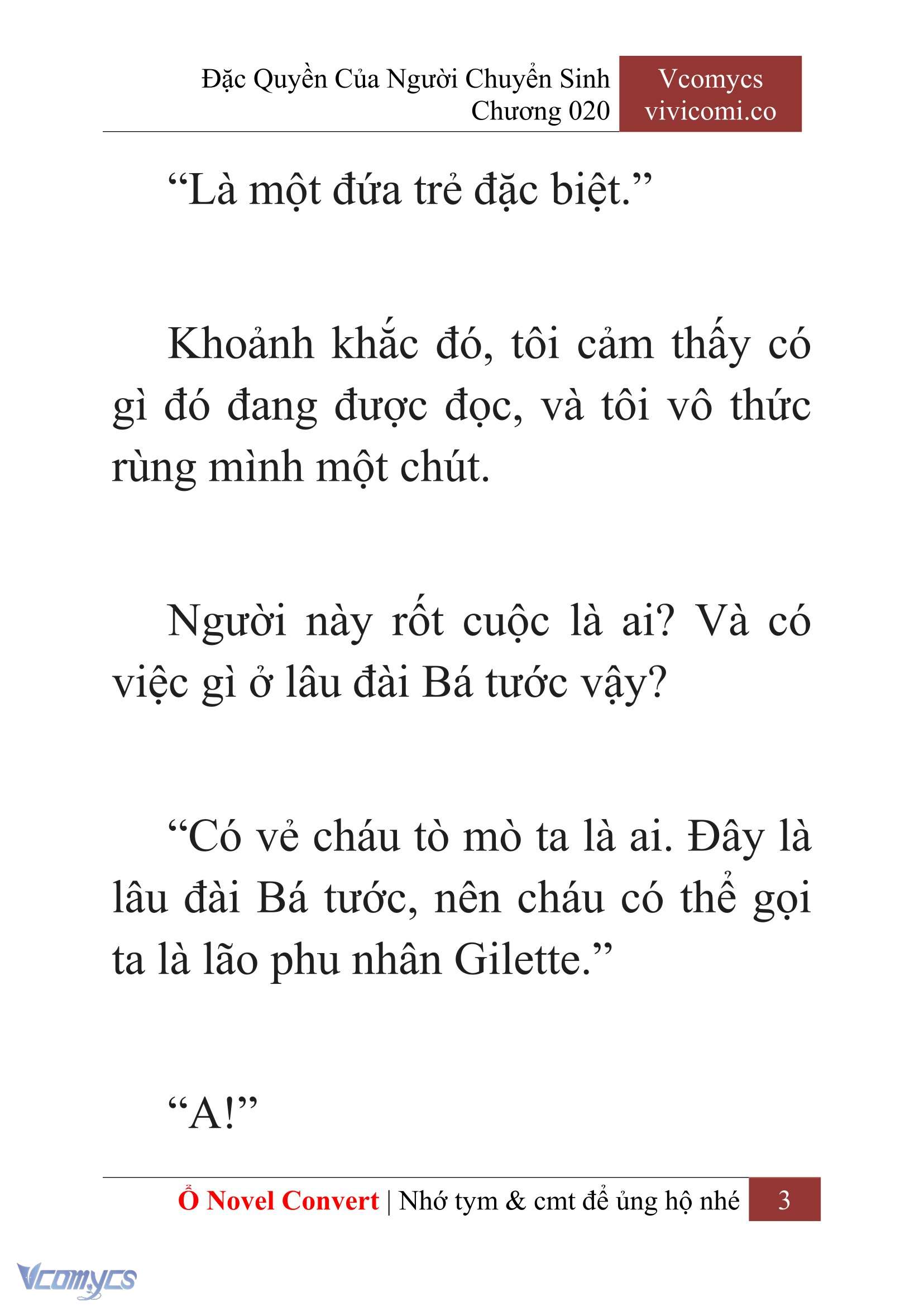 [Novel] Đặc Quyền Của Người Chuyển Sinh Chapter 20 - Trang 6