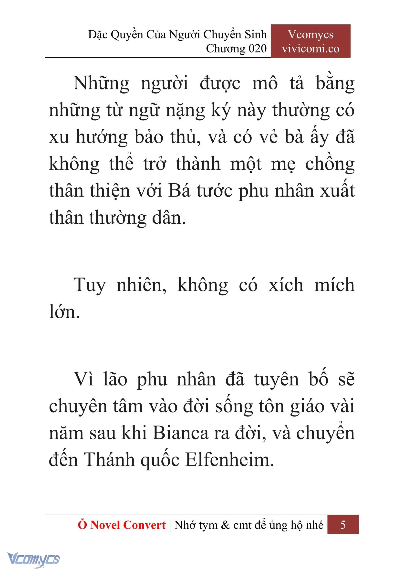 [Novel] Đặc Quyền Của Người Chuyển Sinh Chapter 20 - Trang 8
