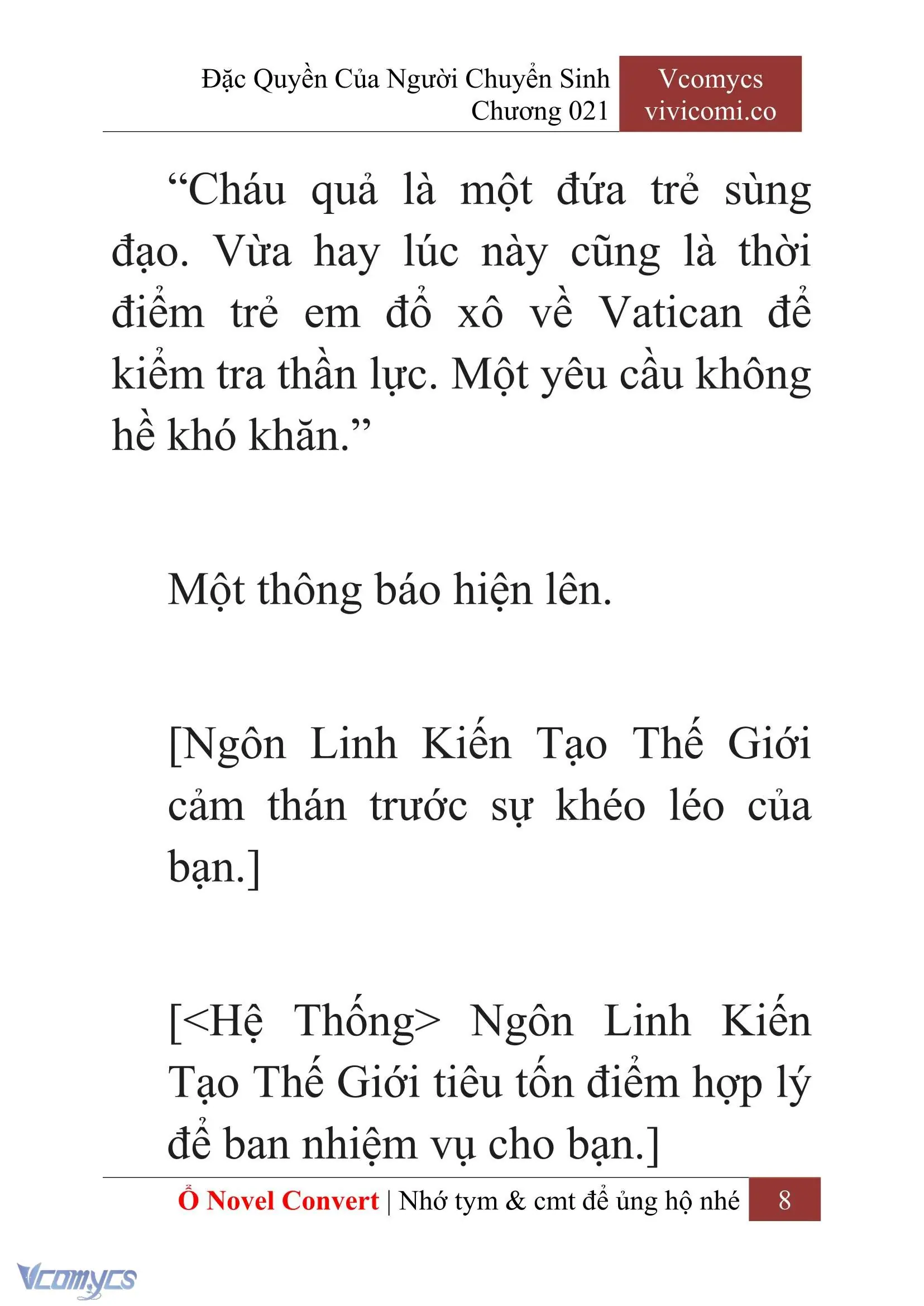 [Novel] Đặc Quyền Của Người Chuyển Sinh Chapter 21 - Trang 11