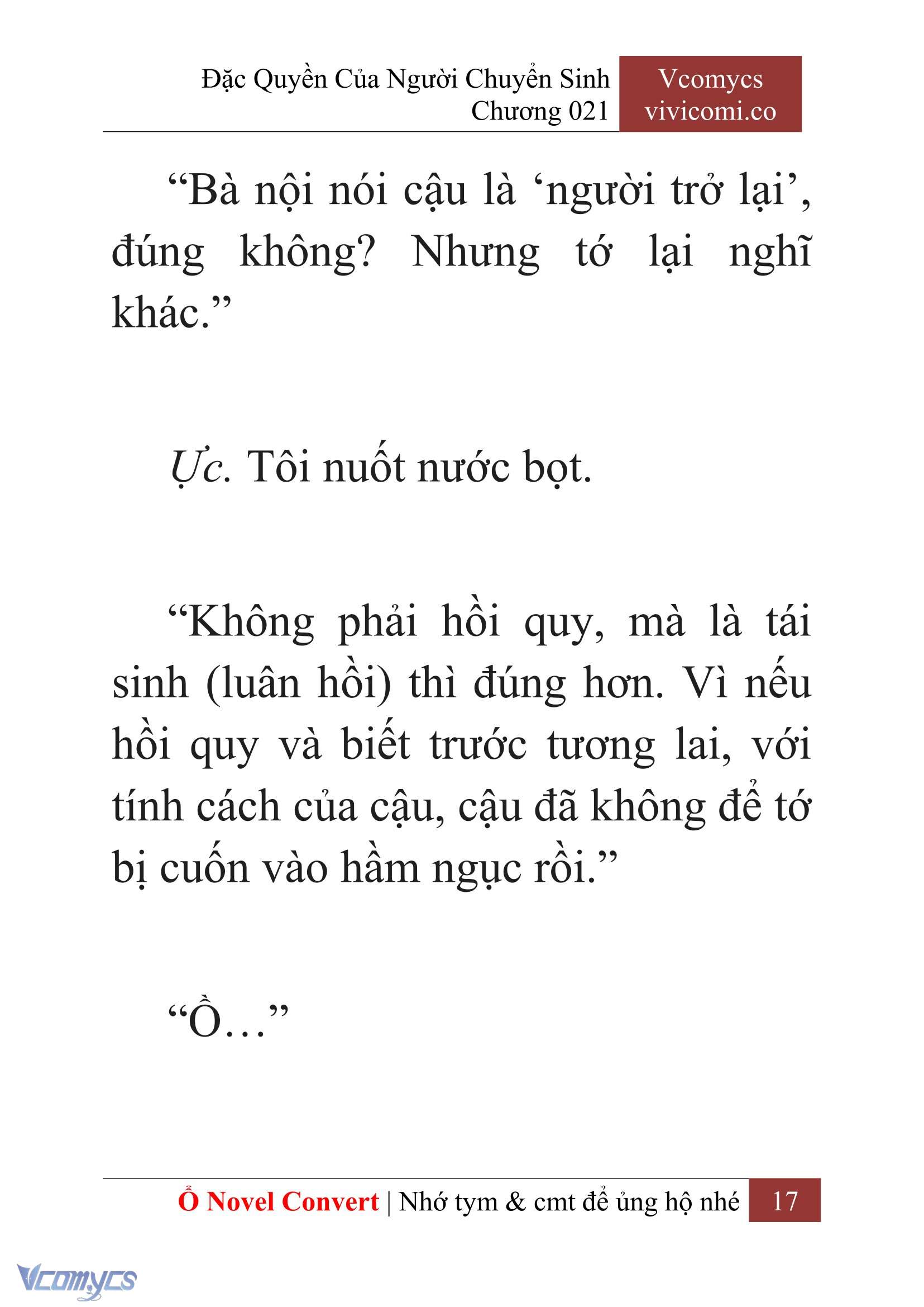 [Novel] Đặc Quyền Của Người Chuyển Sinh Chapter 21 - Trang 20
