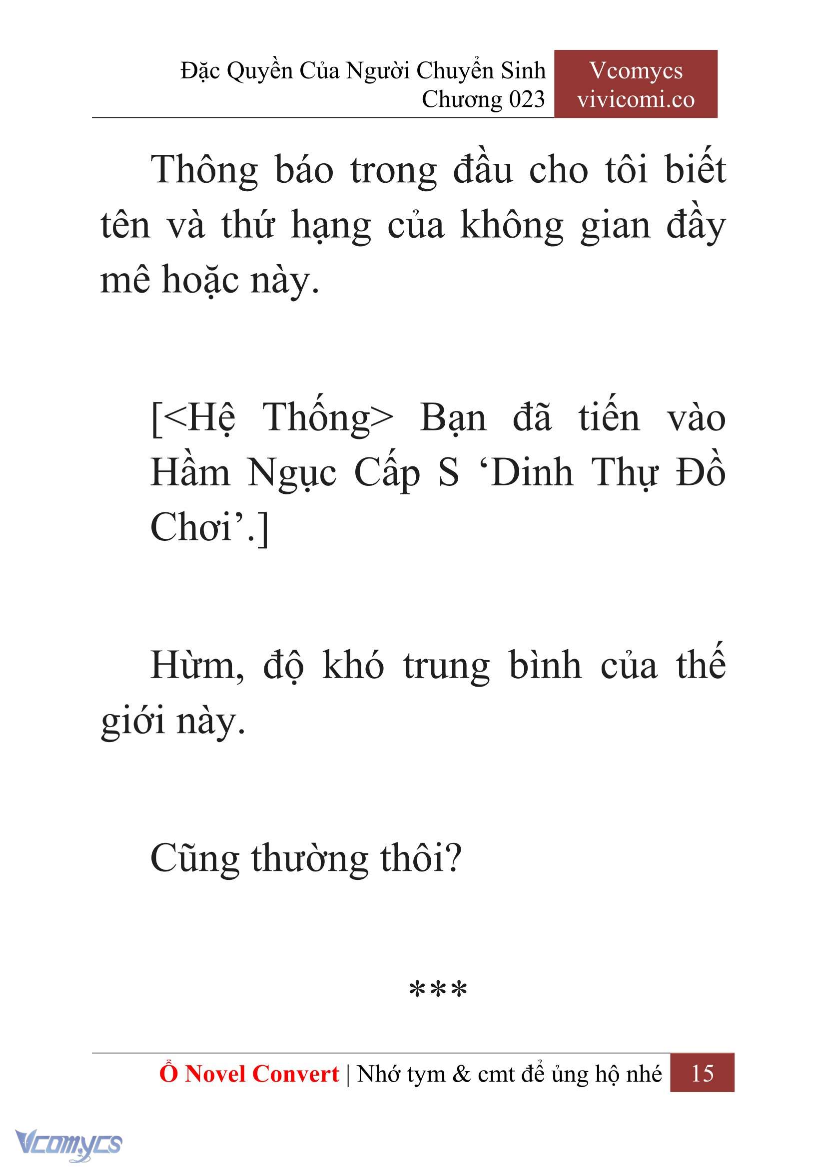 [Novel] Đặc Quyền Của Người Chuyển Sinh Chapter 23 - Trang 17