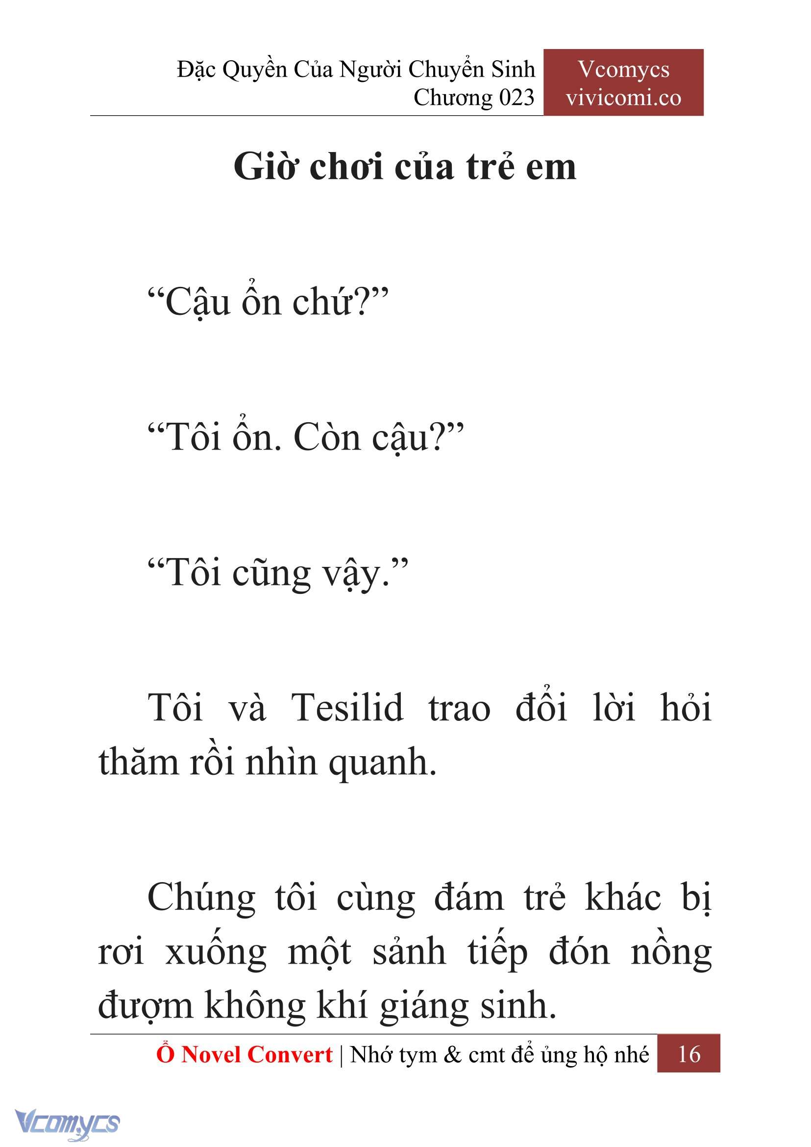 [Novel] Đặc Quyền Của Người Chuyển Sinh Chapter 23 - Trang 18
