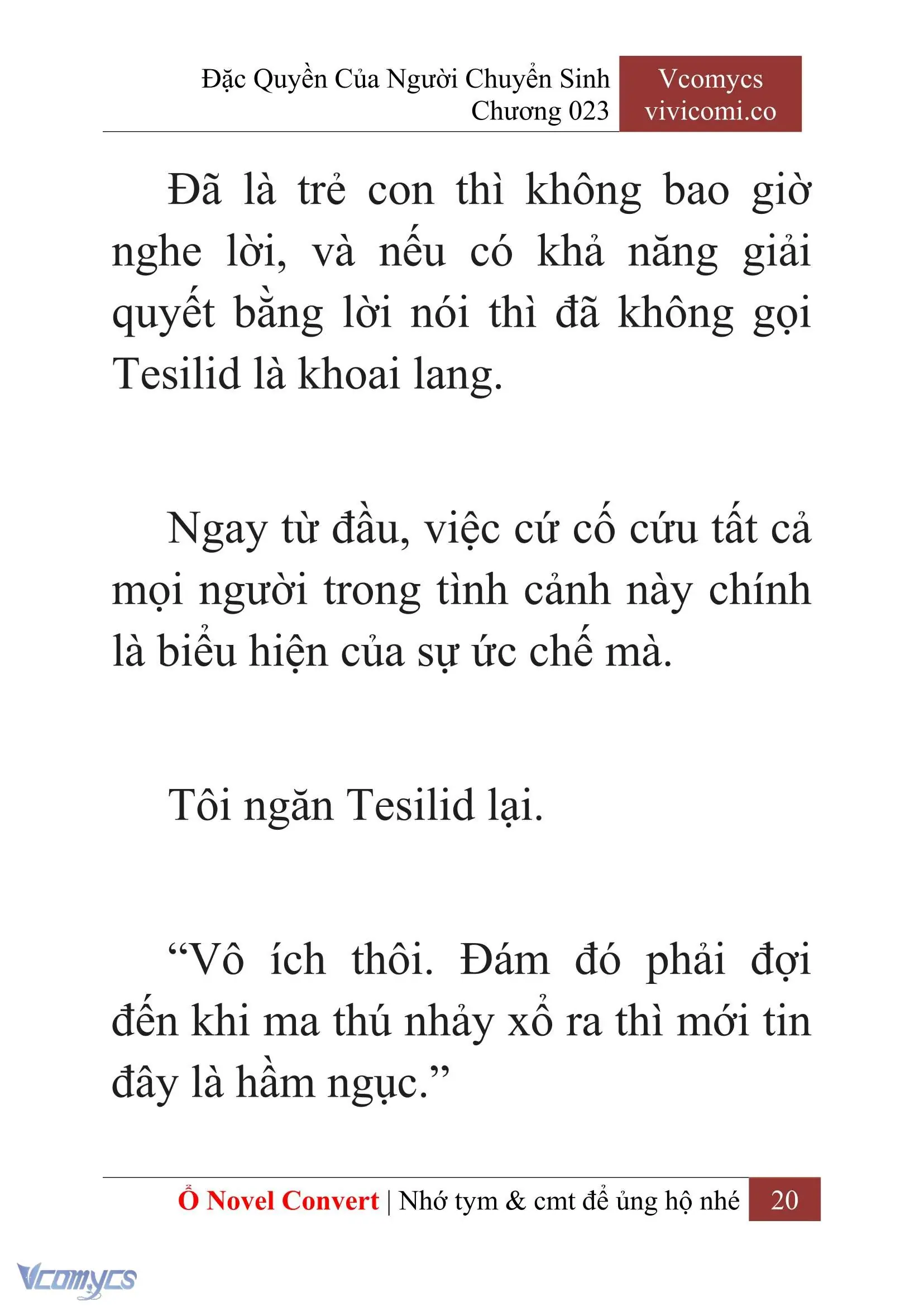 [Novel] Đặc Quyền Của Người Chuyển Sinh Chapter 23 - Trang 22