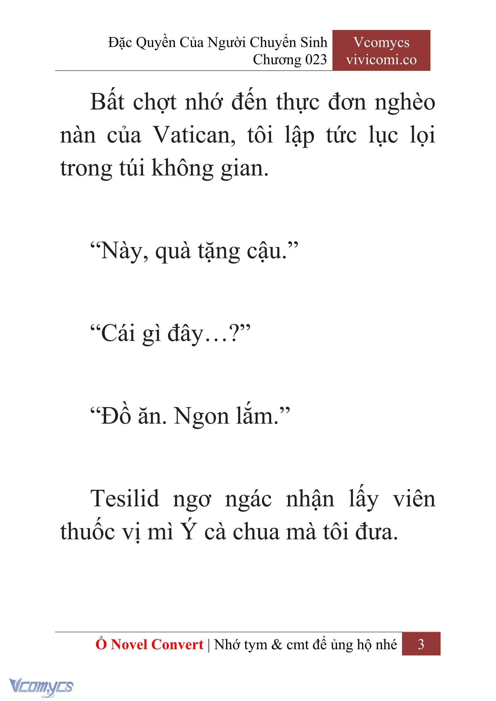 [Novel] Đặc Quyền Của Người Chuyển Sinh Chapter 23 - Trang 6