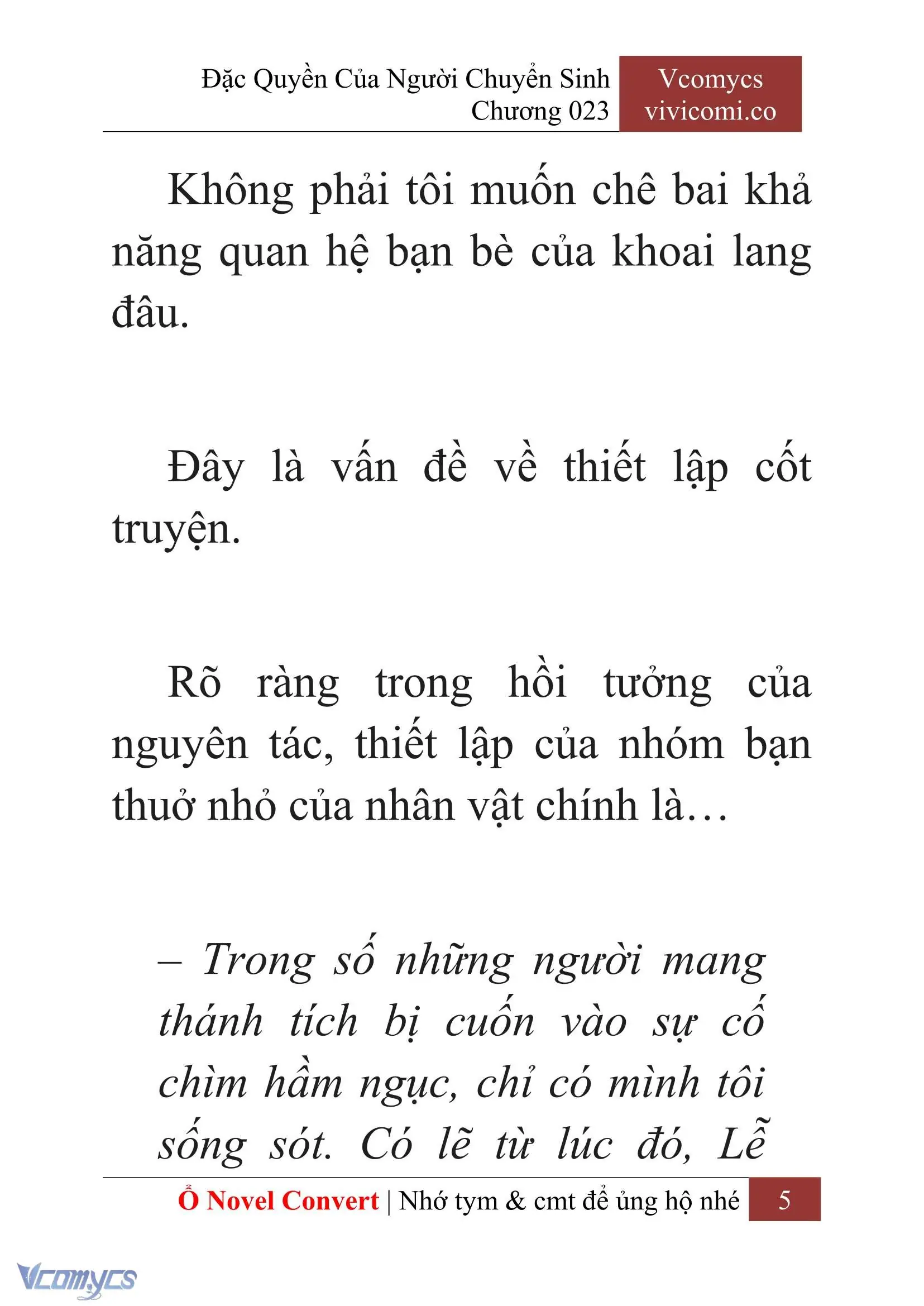 [Novel] Đặc Quyền Của Người Chuyển Sinh Chapter 23 - Trang 8