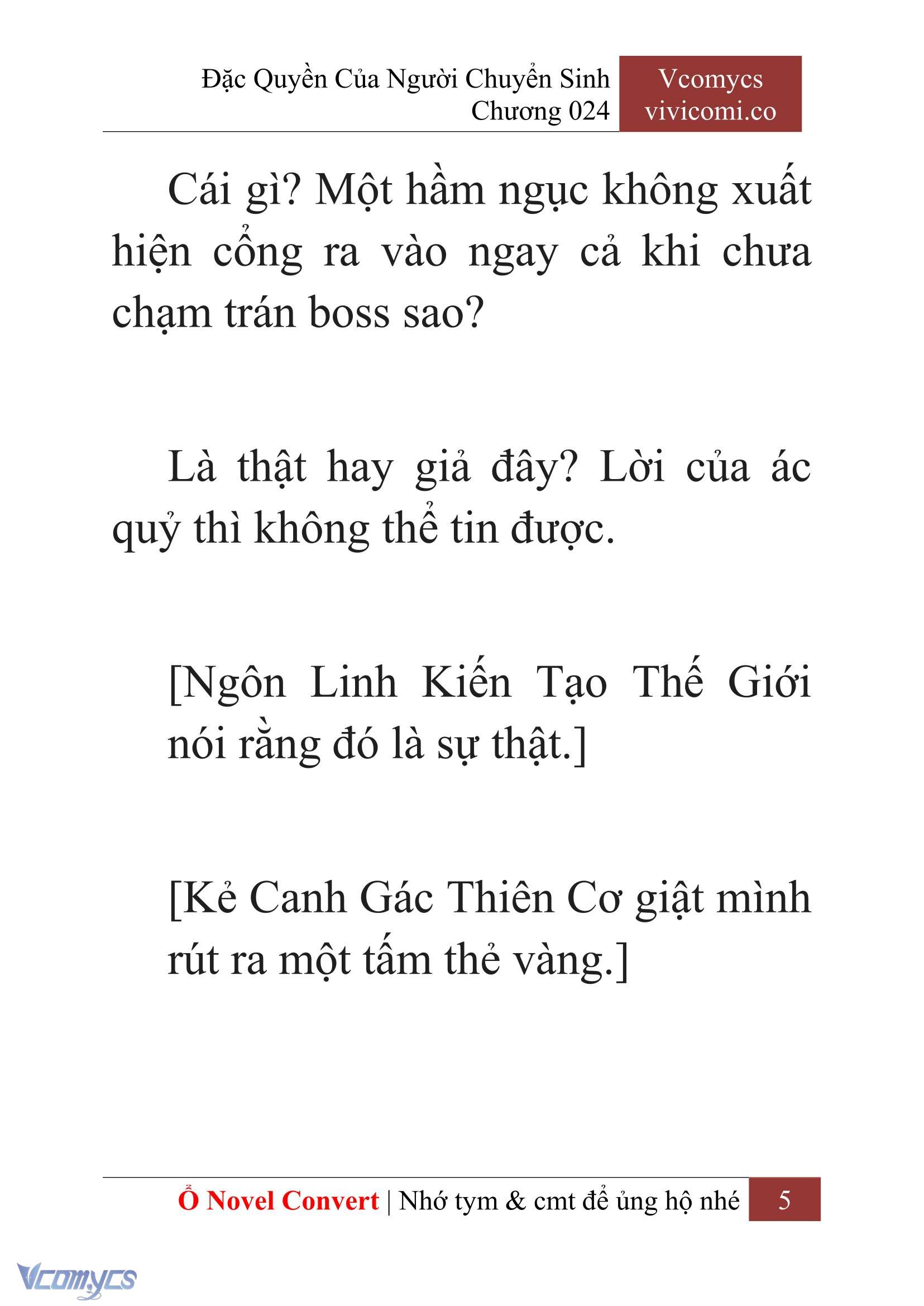 [Novel] Đặc Quyền Của Người Chuyển Sinh Chapter 24 - Trang 8