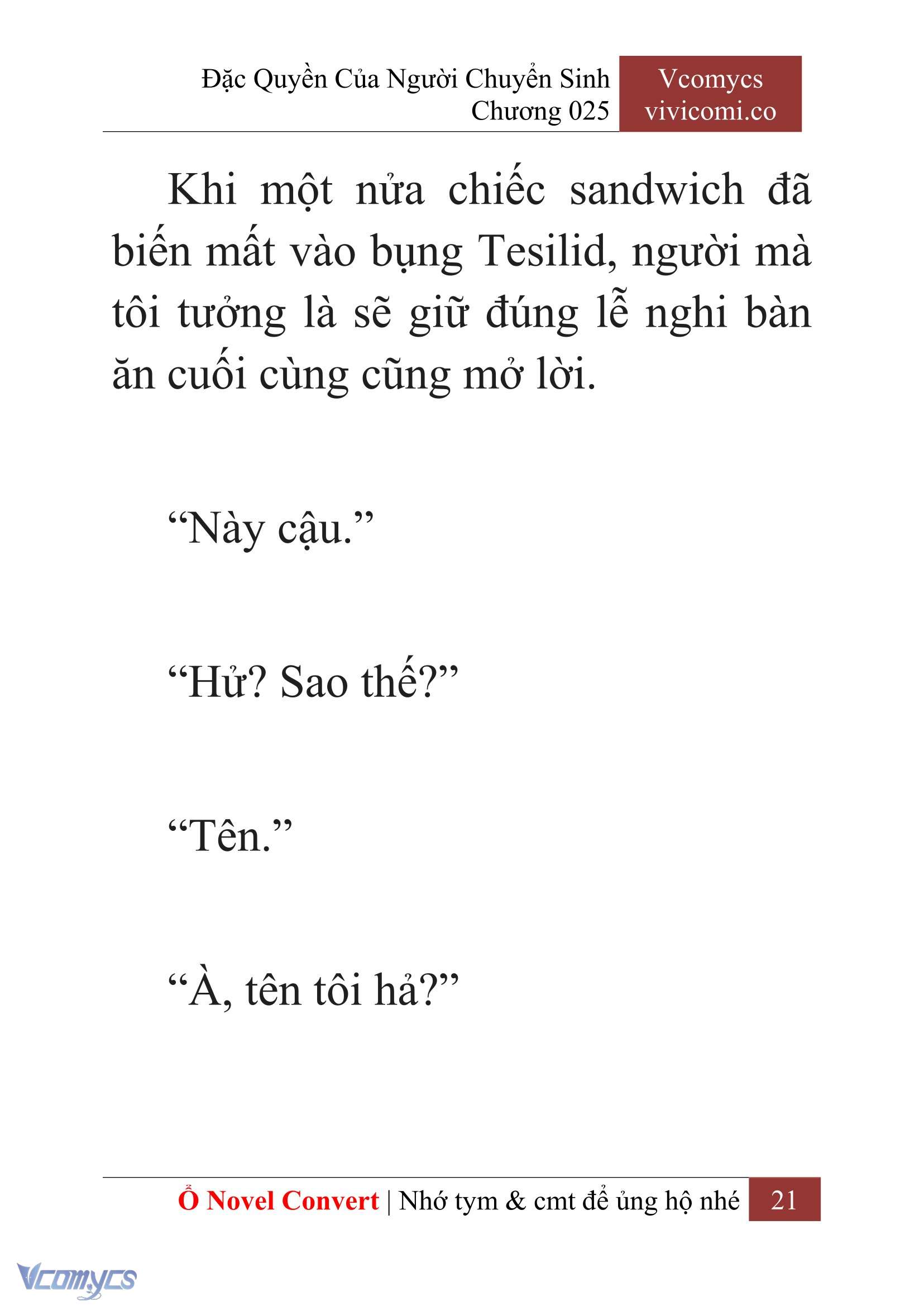 [Novel] Đặc Quyền Của Người Chuyển Sinh Chapter 25 - Trang 23