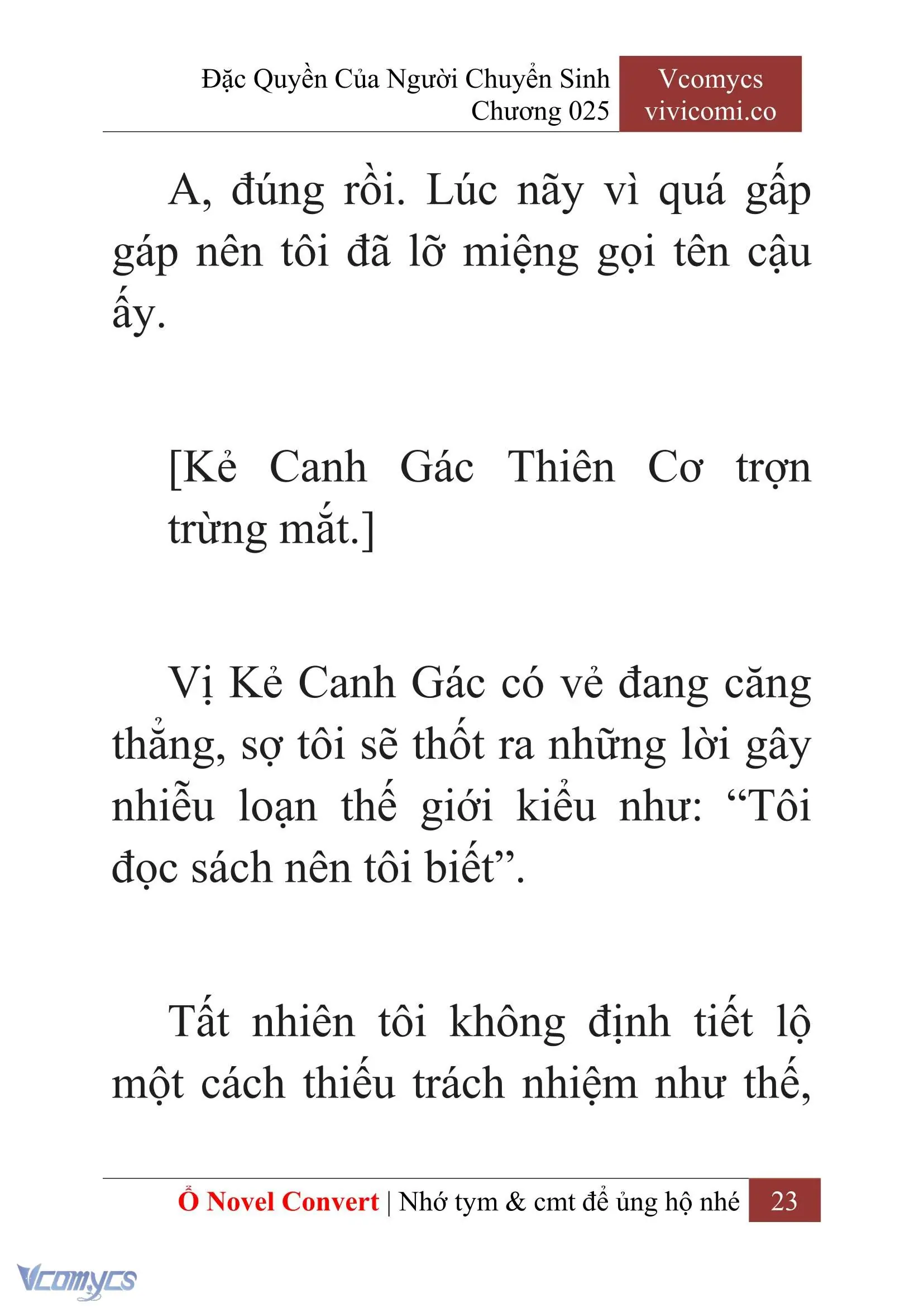 [Novel] Đặc Quyền Của Người Chuyển Sinh Chapter 25 - Trang 25