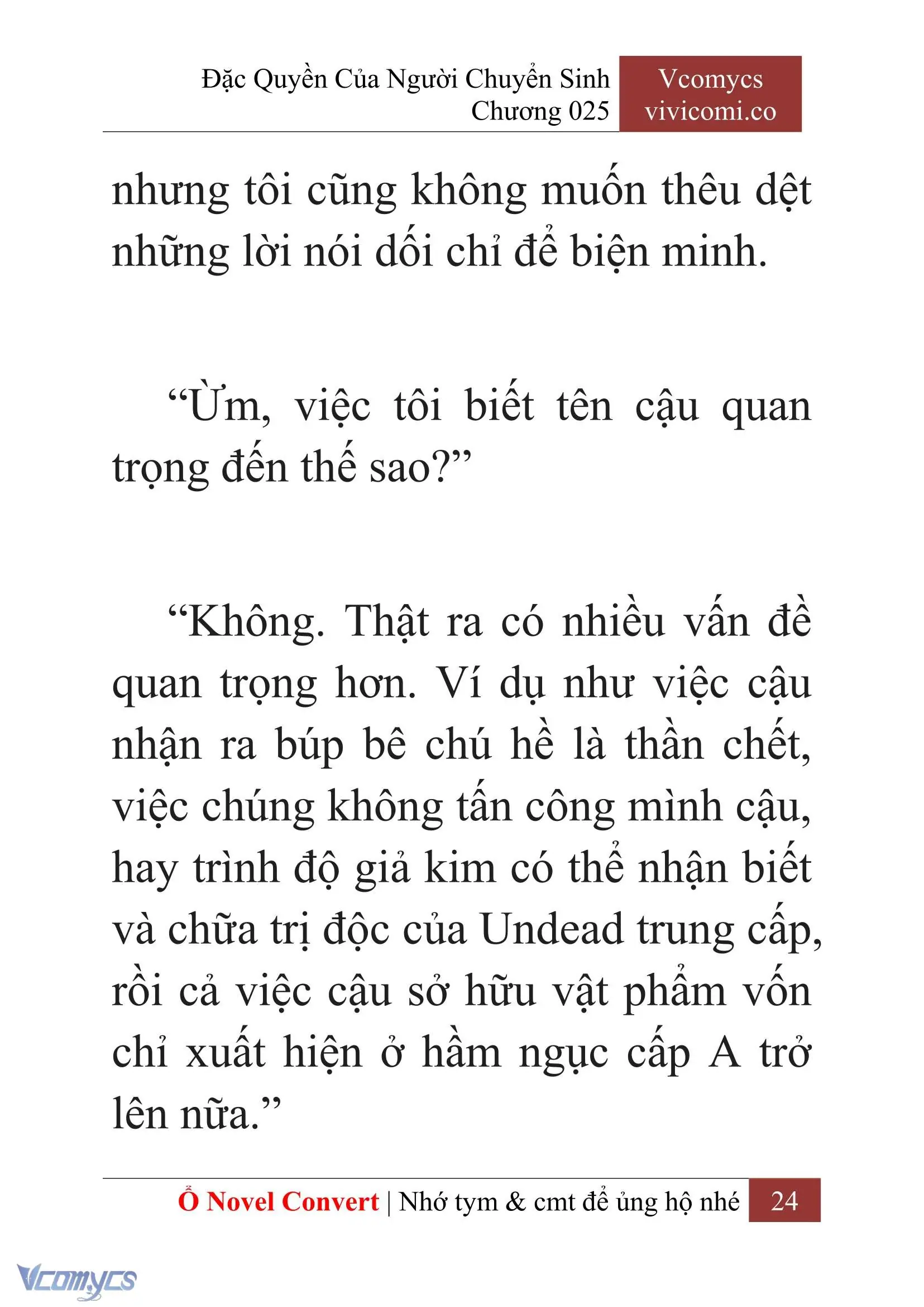 [Novel] Đặc Quyền Của Người Chuyển Sinh Chapter 25 - Trang 26