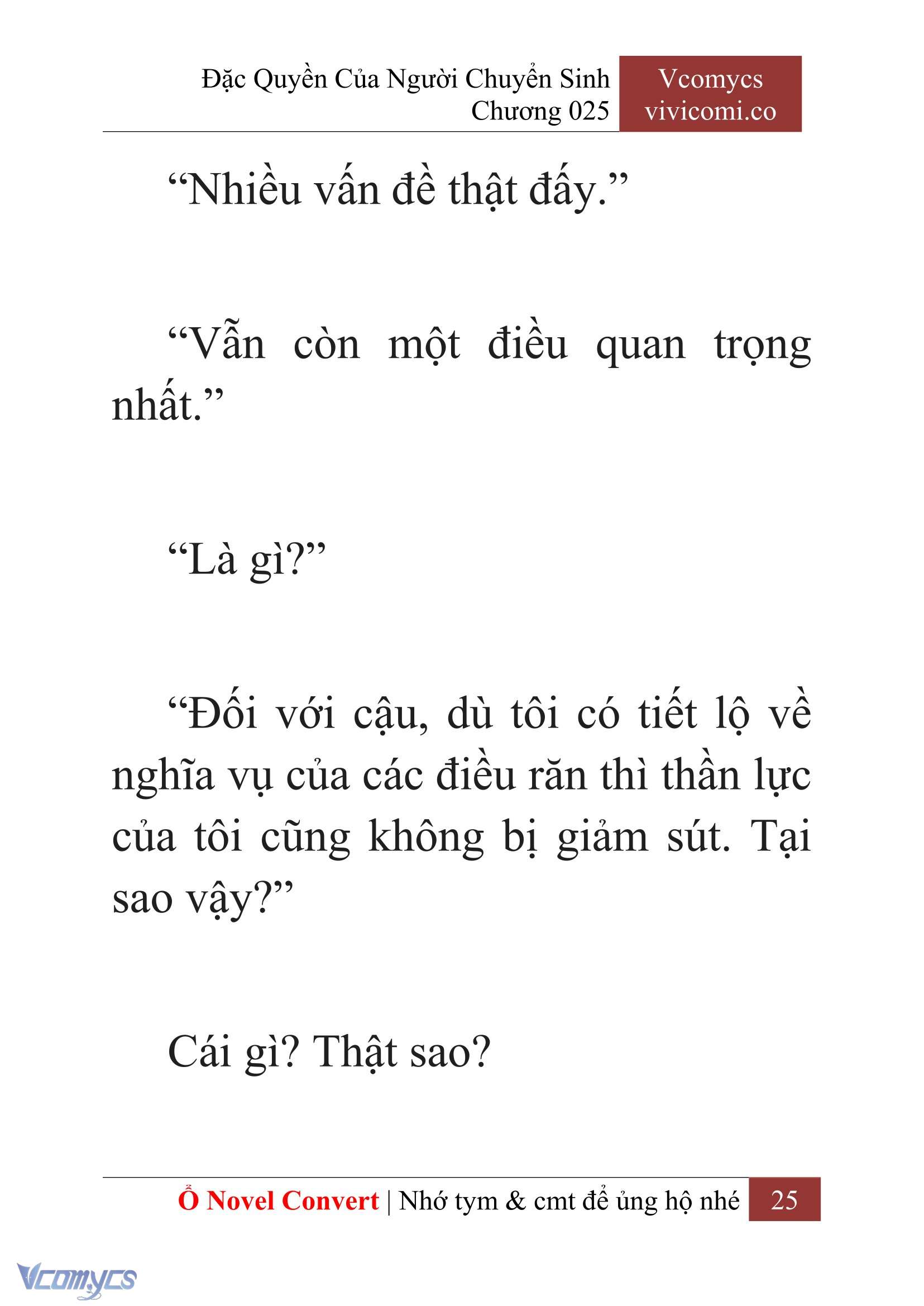 [Novel] Đặc Quyền Của Người Chuyển Sinh Chapter 25 - Trang 27