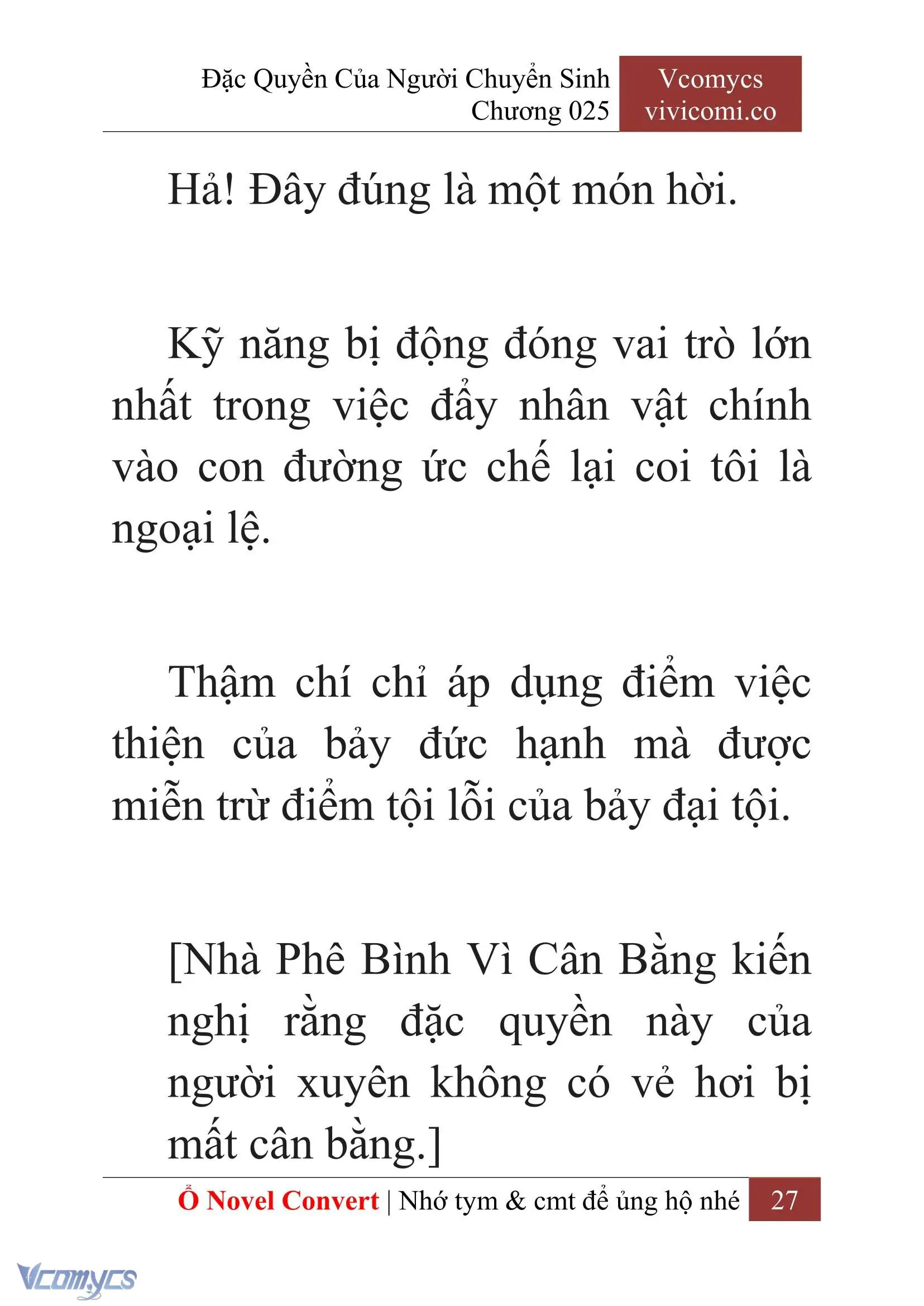 [Novel] Đặc Quyền Của Người Chuyển Sinh Chapter 25 - Trang 29
