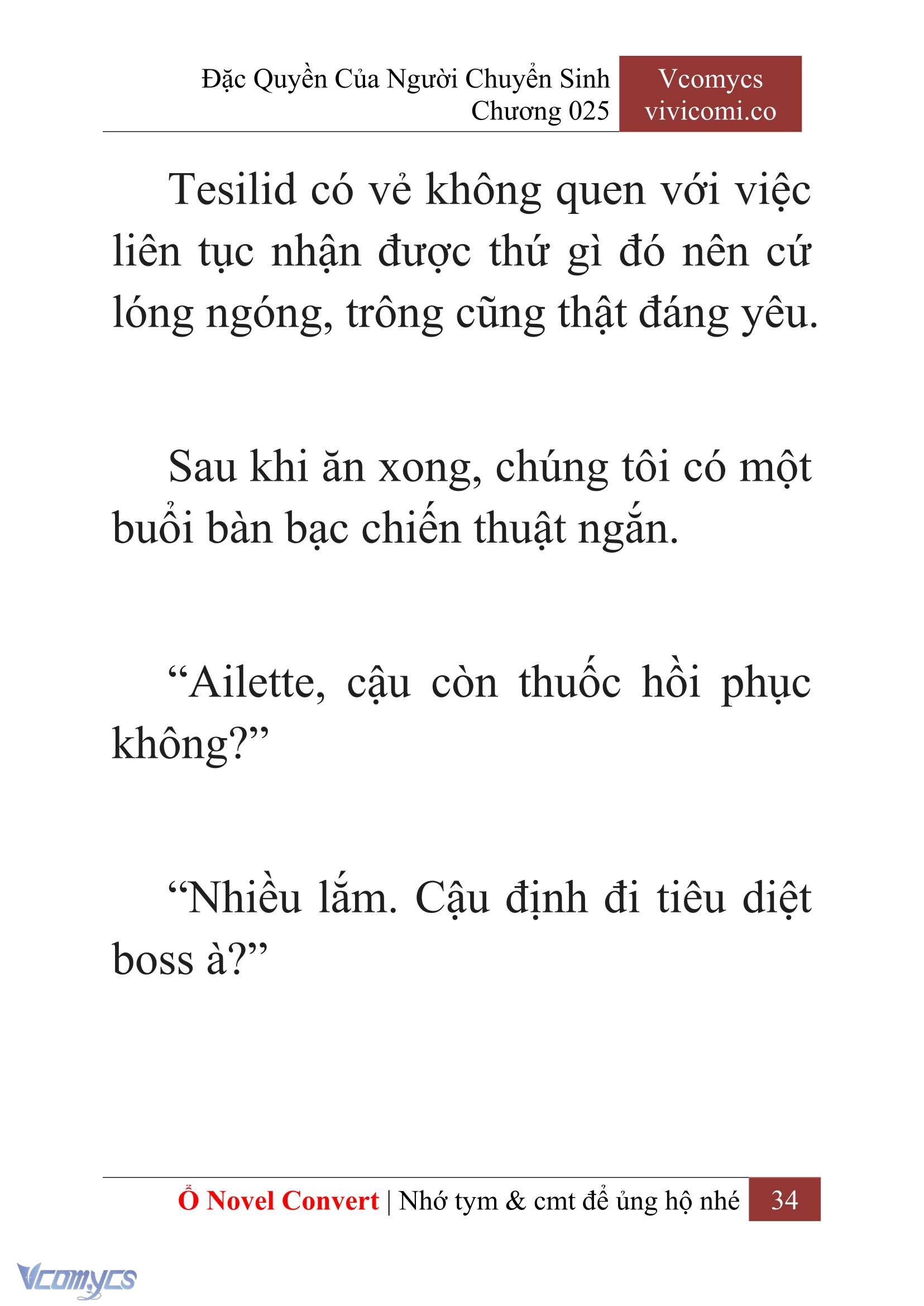 [Novel] Đặc Quyền Của Người Chuyển Sinh Chapter 25 - Trang 36