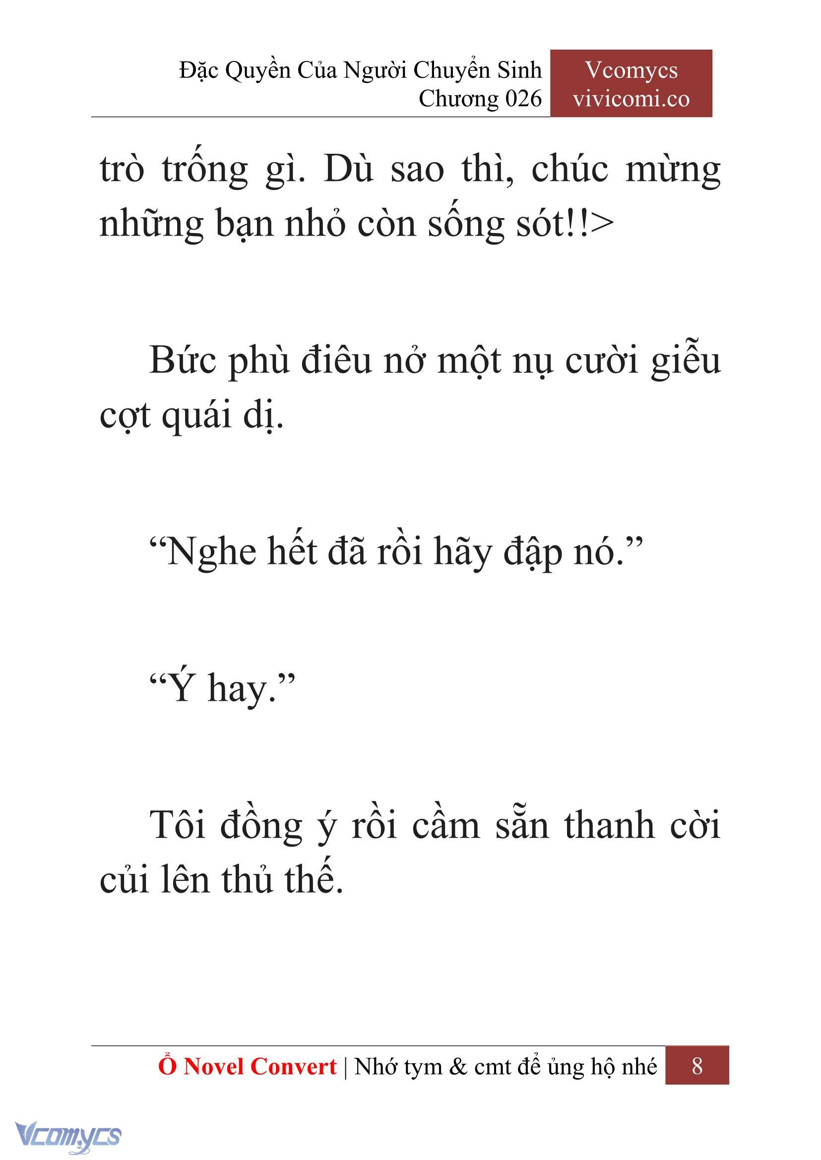 [Novel] Đặc Quyền Của Người Chuyển Sinh Chapter 26 - Trang 11