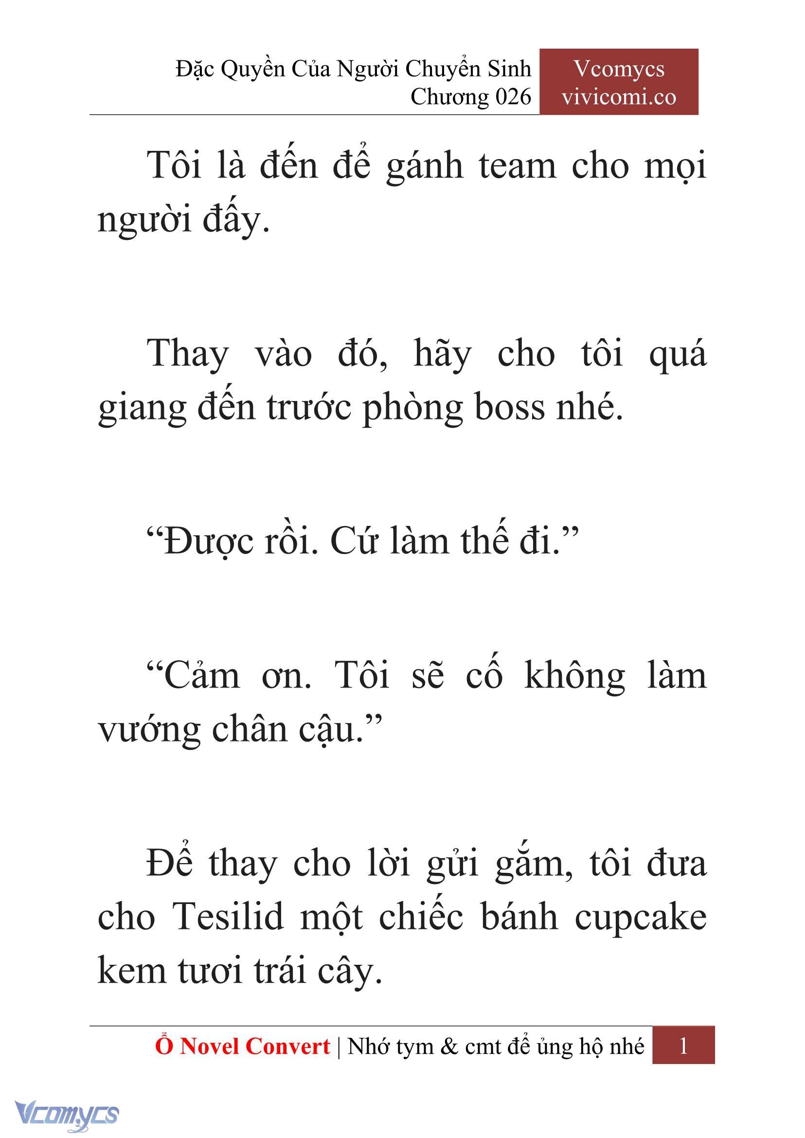 [Novel] Đặc Quyền Của Người Chuyển Sinh Chapter 26 - Trang 4