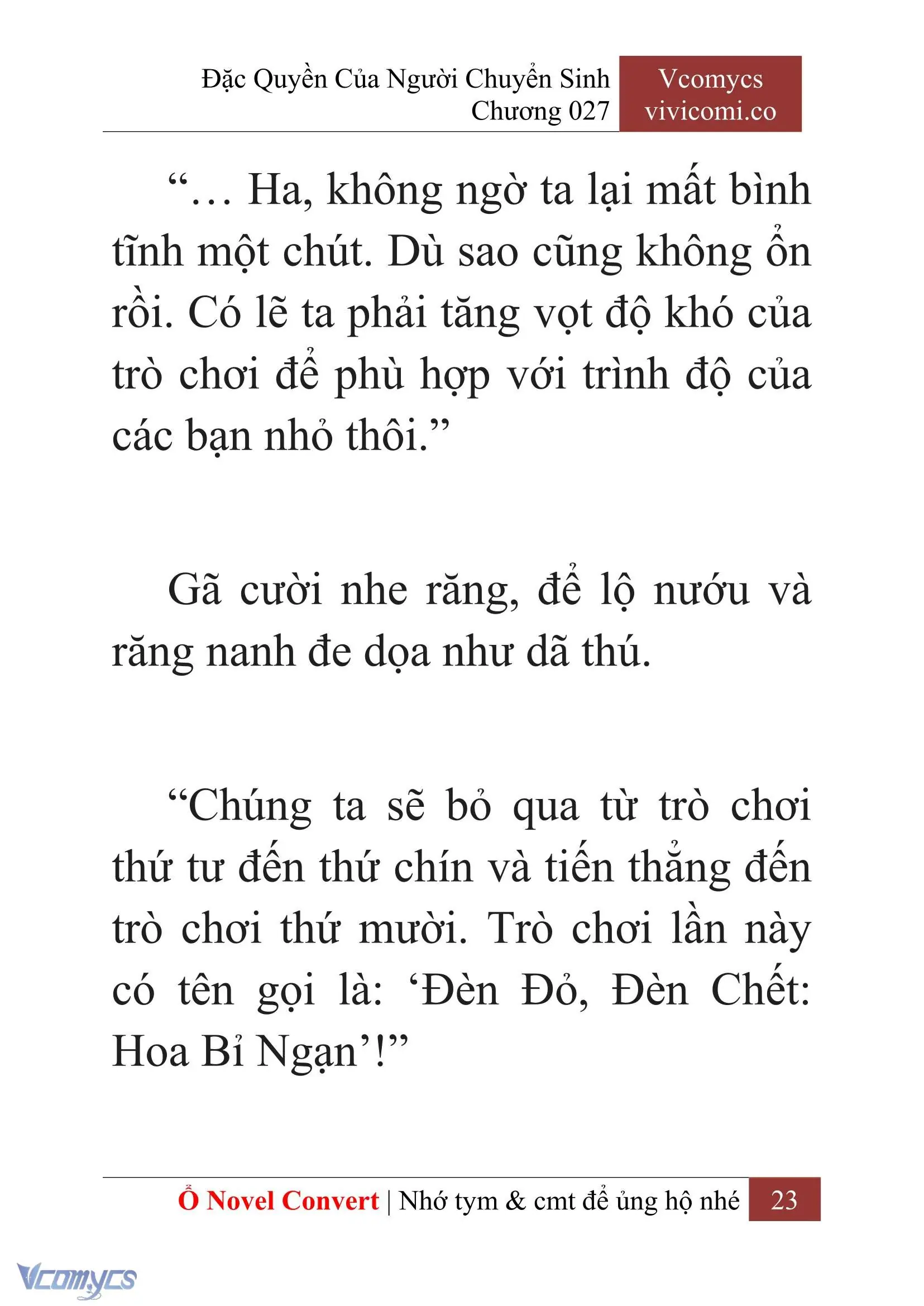 [Novel] Đặc Quyền Của Người Chuyển Sinh Chapter 27 - Trang 26