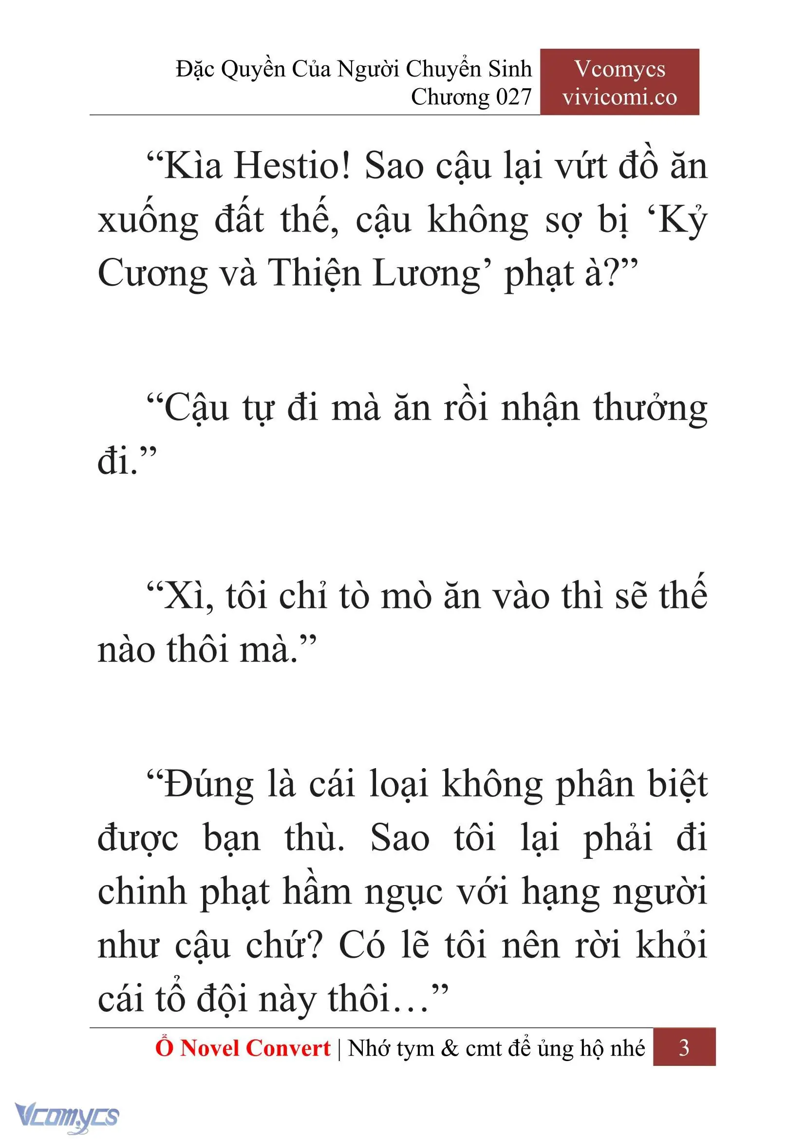 [Novel] Đặc Quyền Của Người Chuyển Sinh Chapter 27 - Trang 6