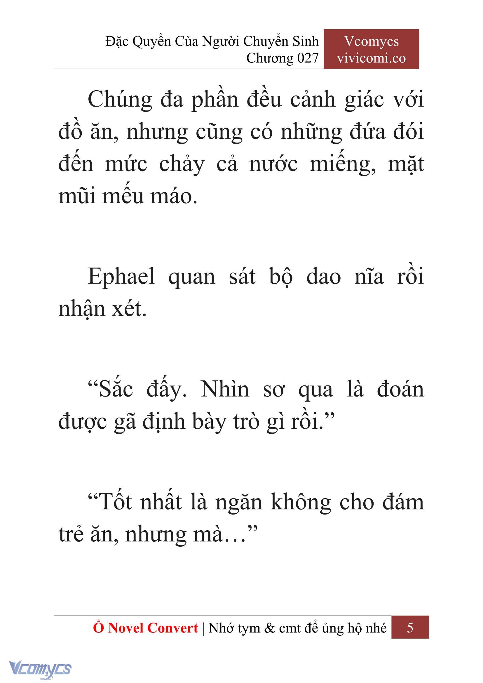 [Novel] Đặc Quyền Của Người Chuyển Sinh Chapter 27 - Trang 8