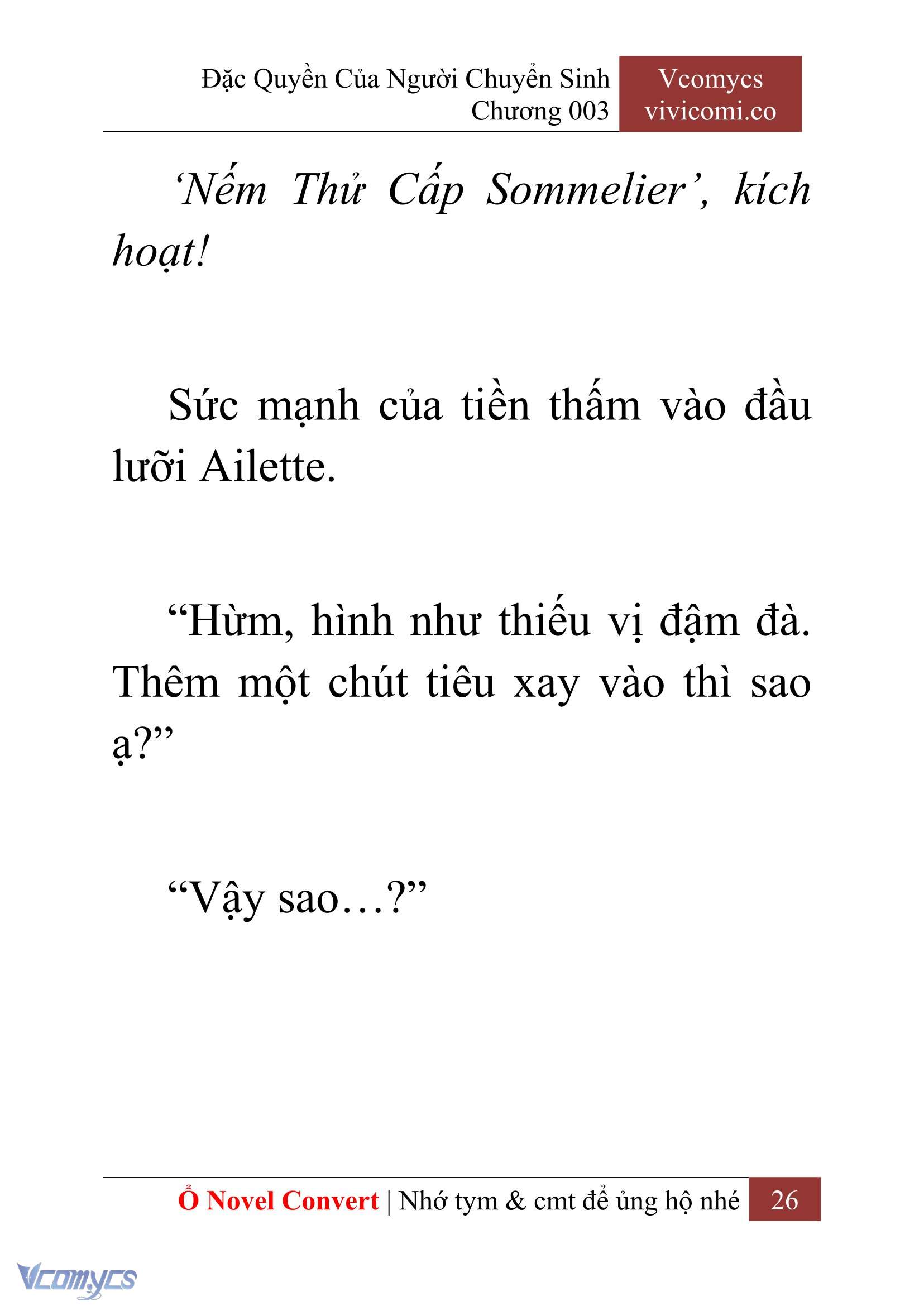 [Novel] Đặc Quyền Của Người Chuyển Sinh Chapter 3 - Trang 29
