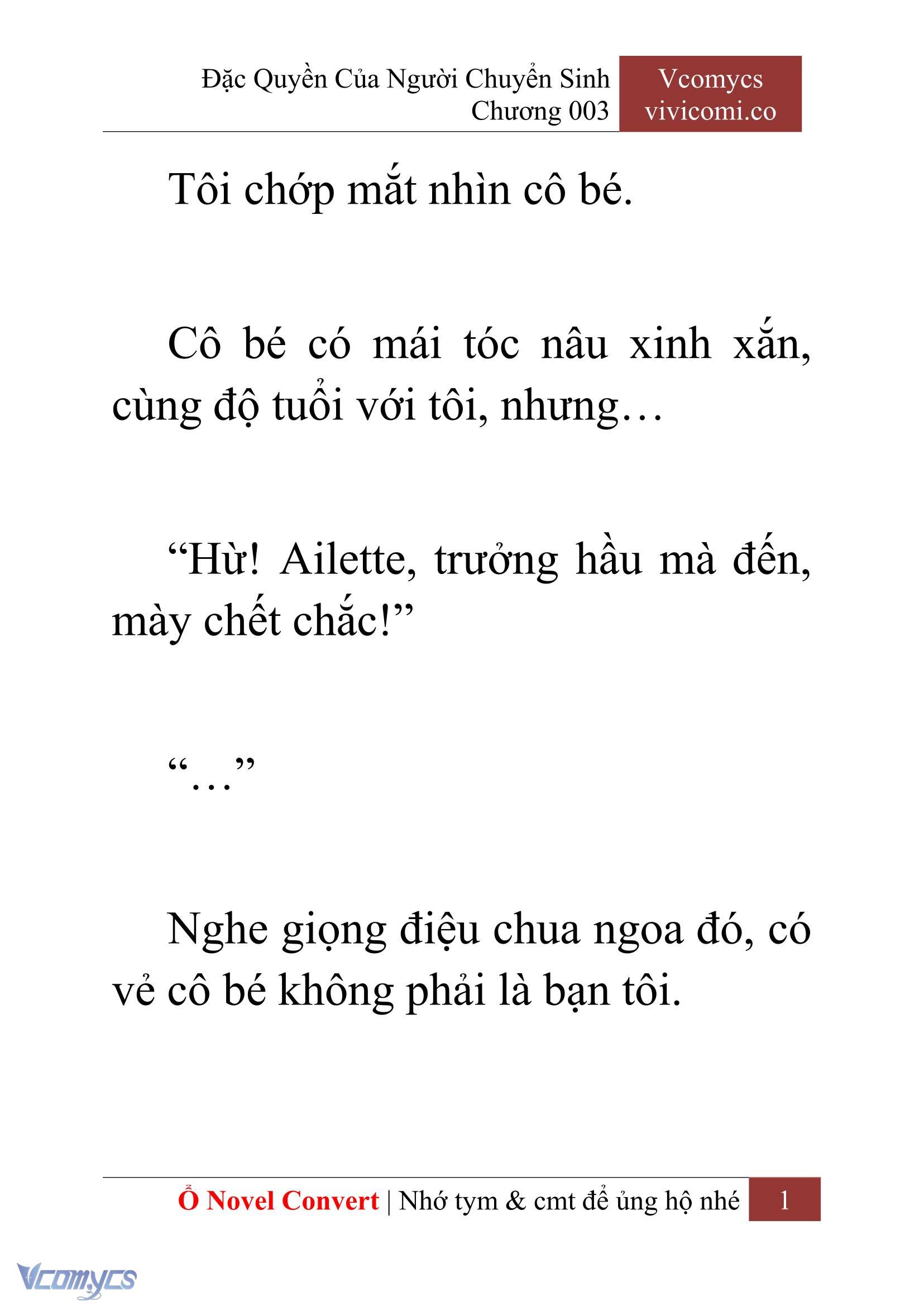 [Novel] Đặc Quyền Của Người Chuyển Sinh Chapter 3 - Trang 4